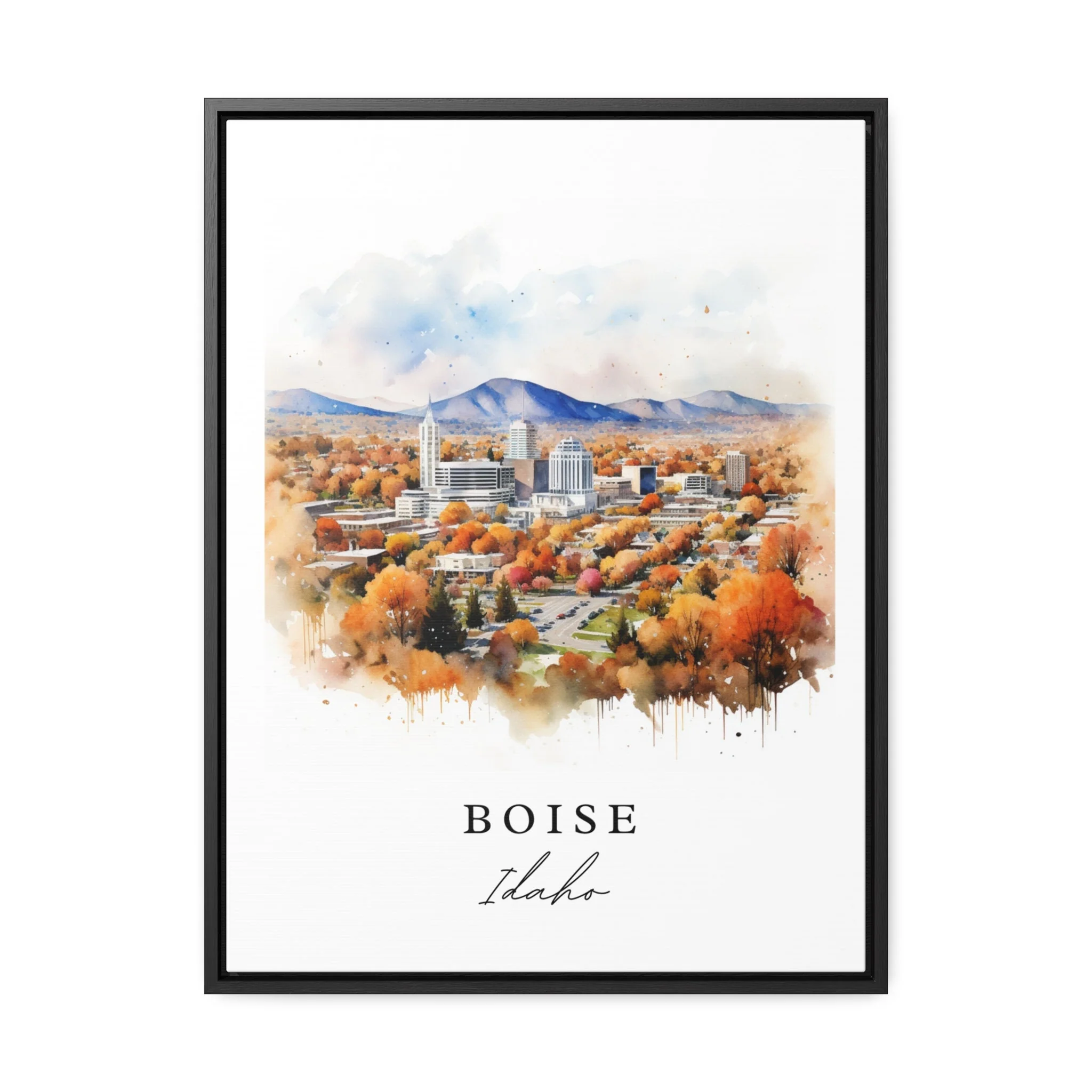 Boise, Idaho – Watercolor Art Print - Image 6