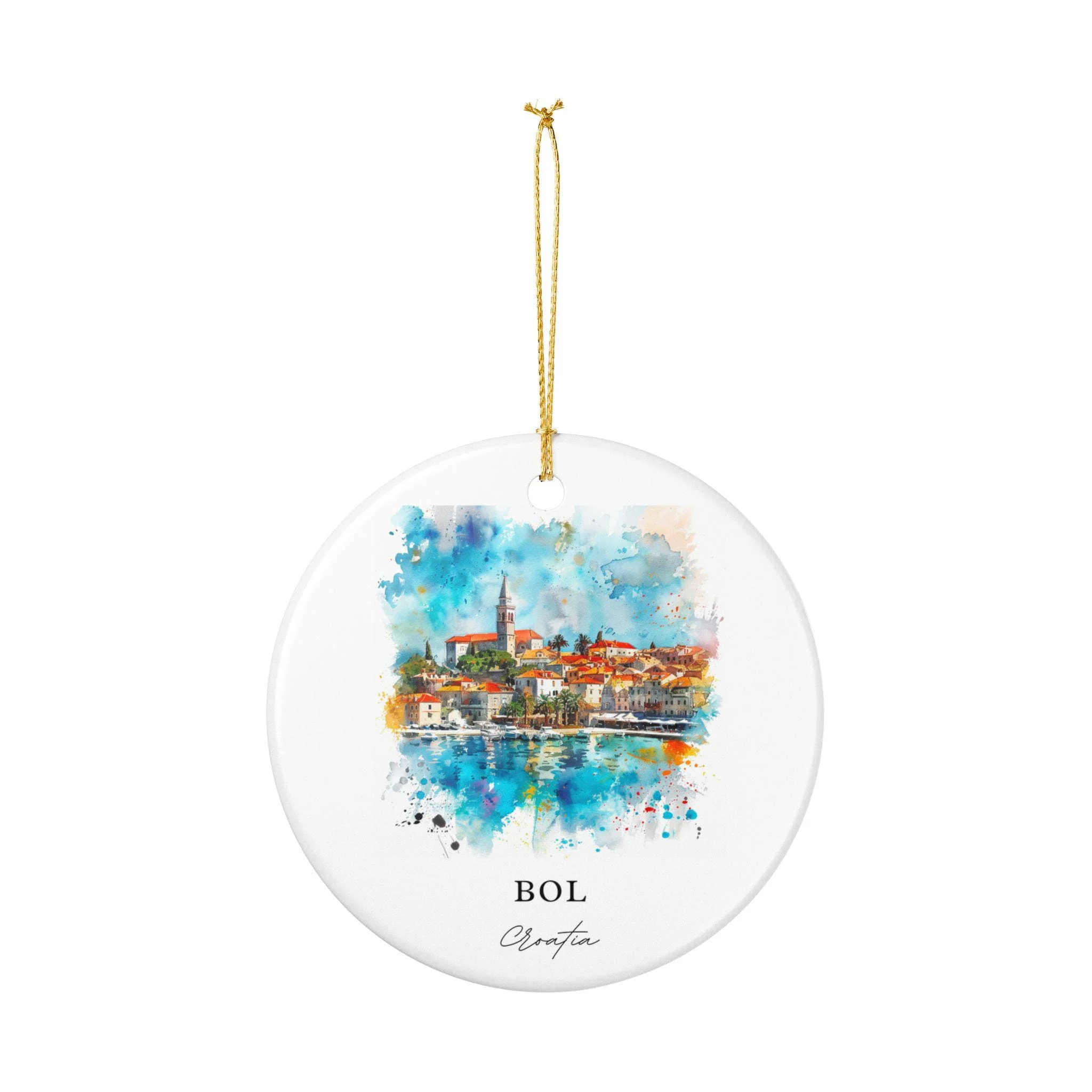 Bol Croatia Ornament: Unique Bol Souvenir, Bol Croatia Xmas Decor, and Authentic Croatian Gift - Image 2
