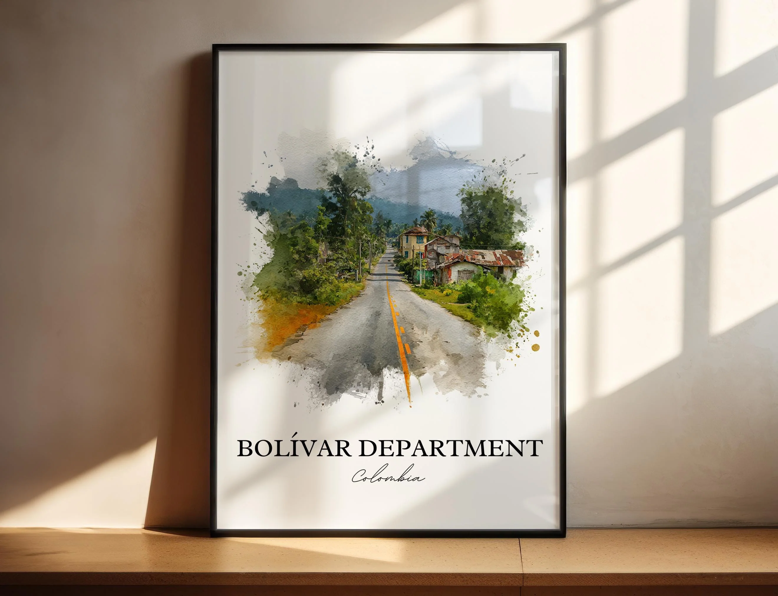 Bolívar, Colombia – Watercolor Art Print