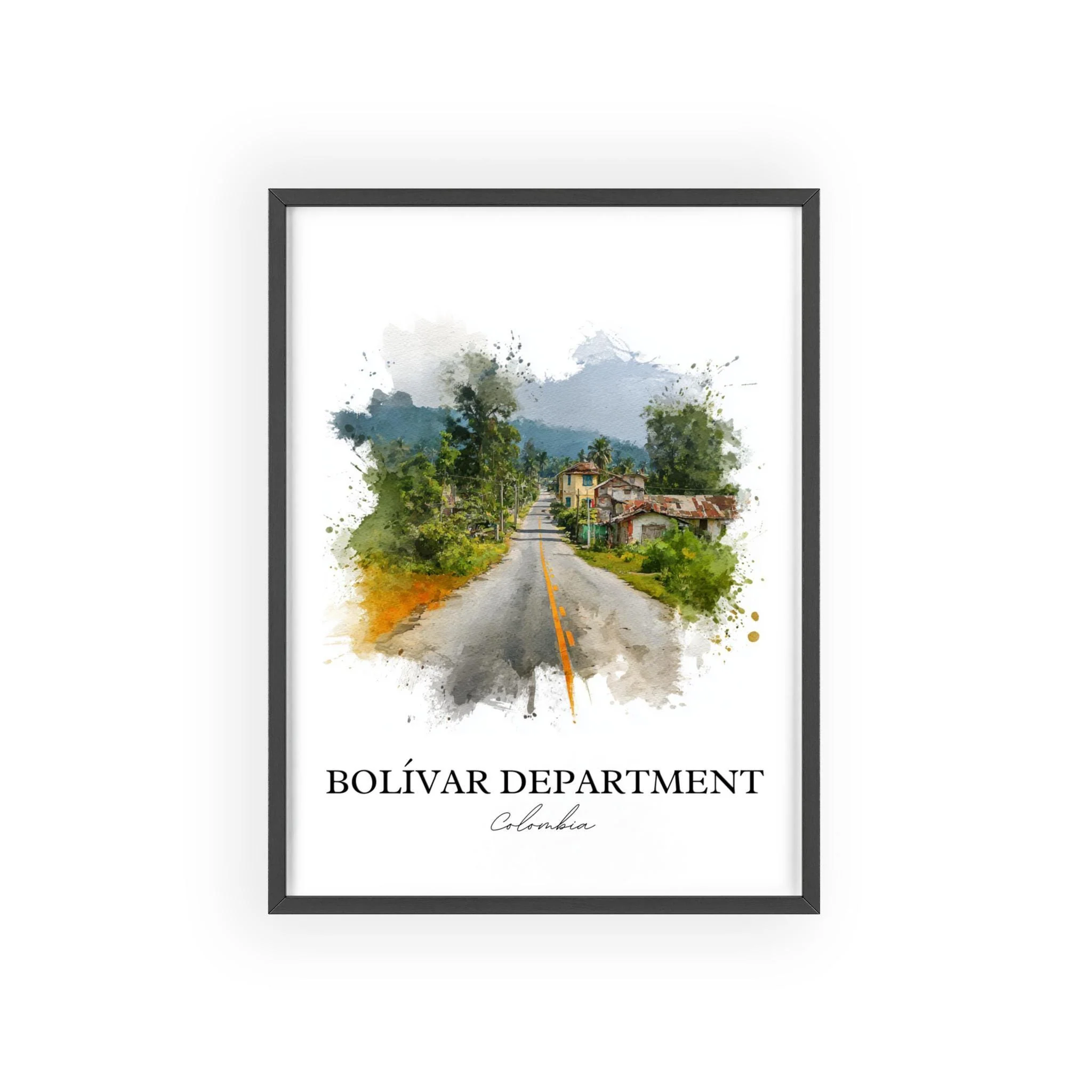 Bolívar, Colombia – Watercolor Art Print - Image 7