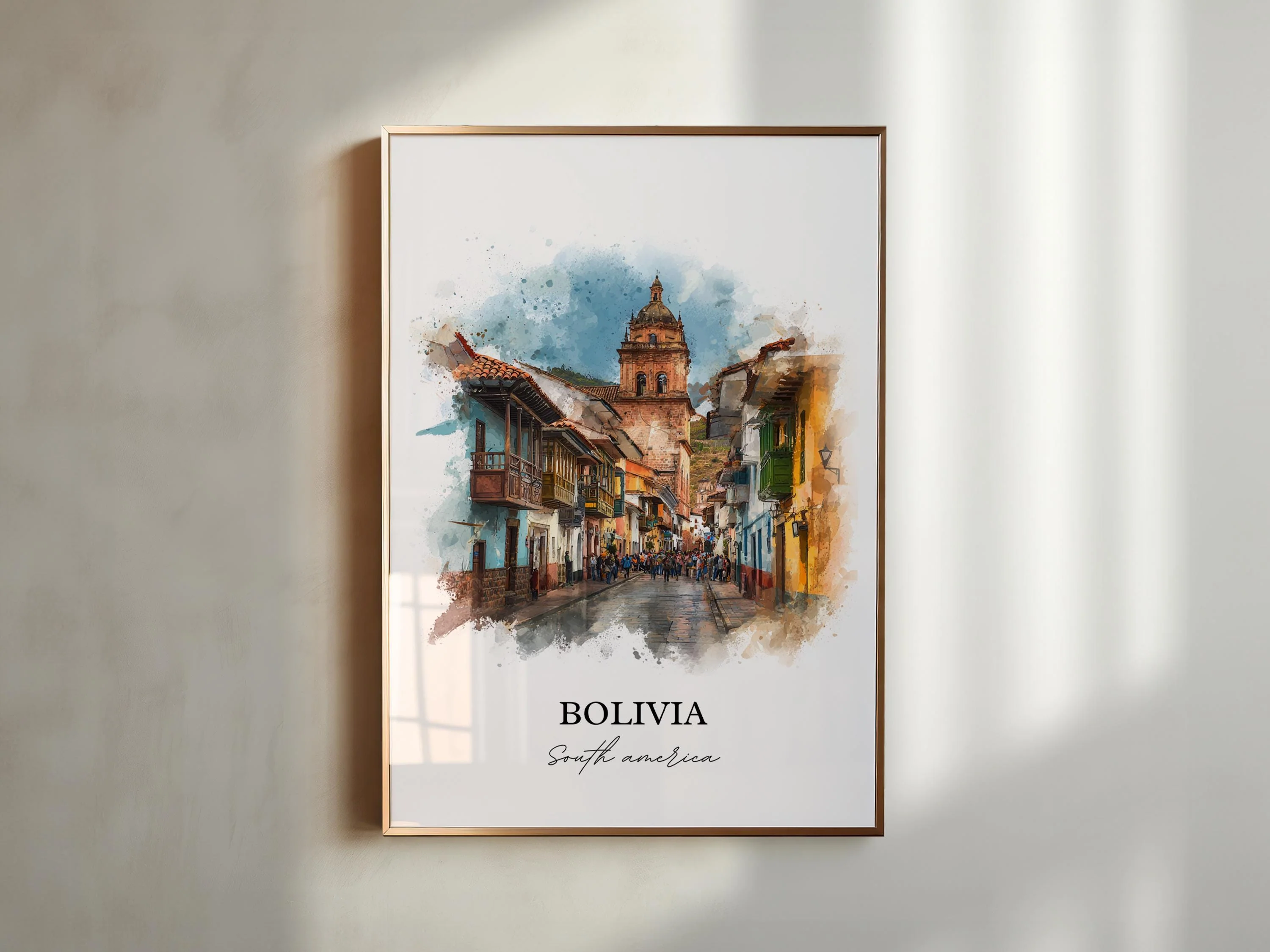 Bolivia, Bolivia – Watercolor Art Print - Image 3