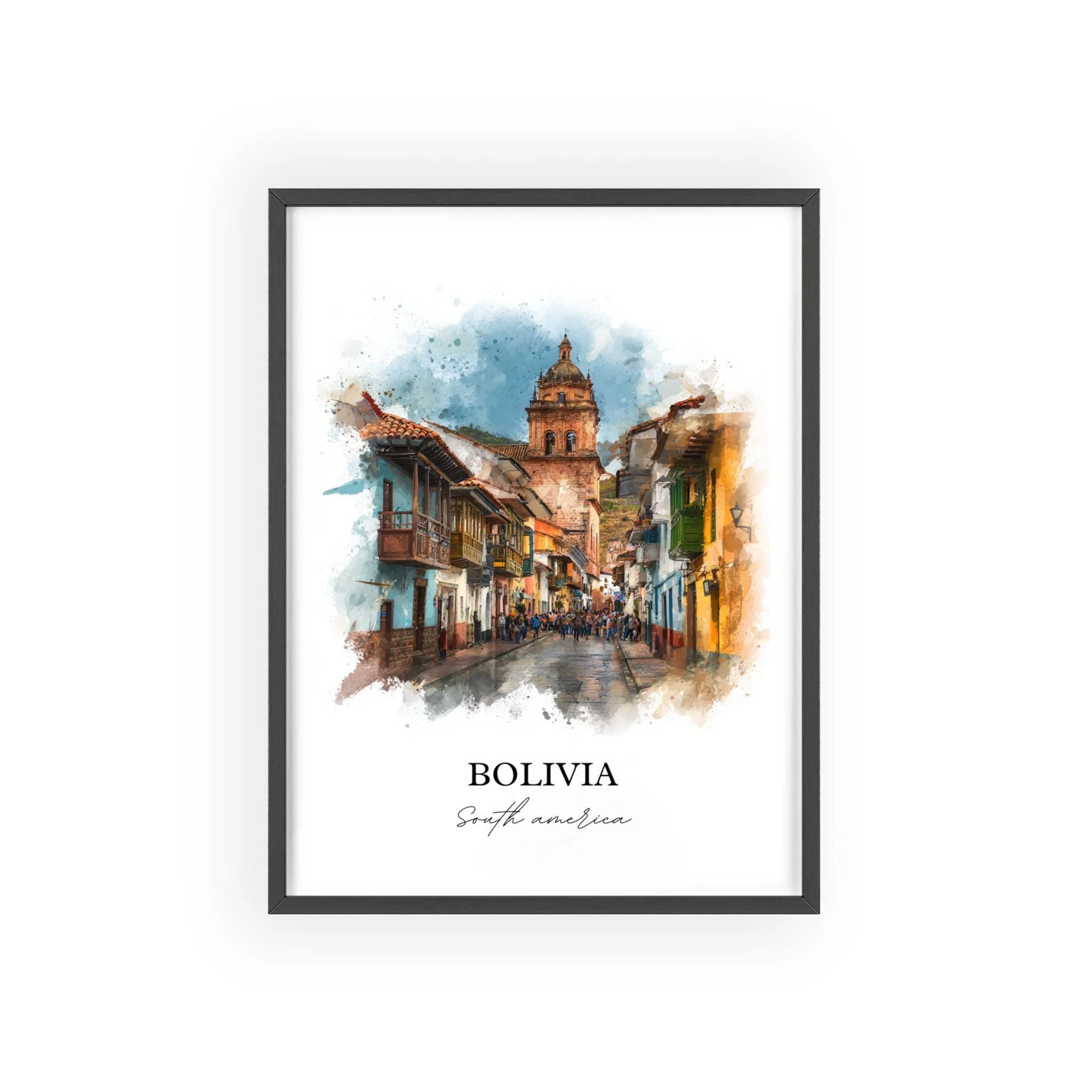 Bolivia, Bolivia – Watercolor Art Print - Image 7