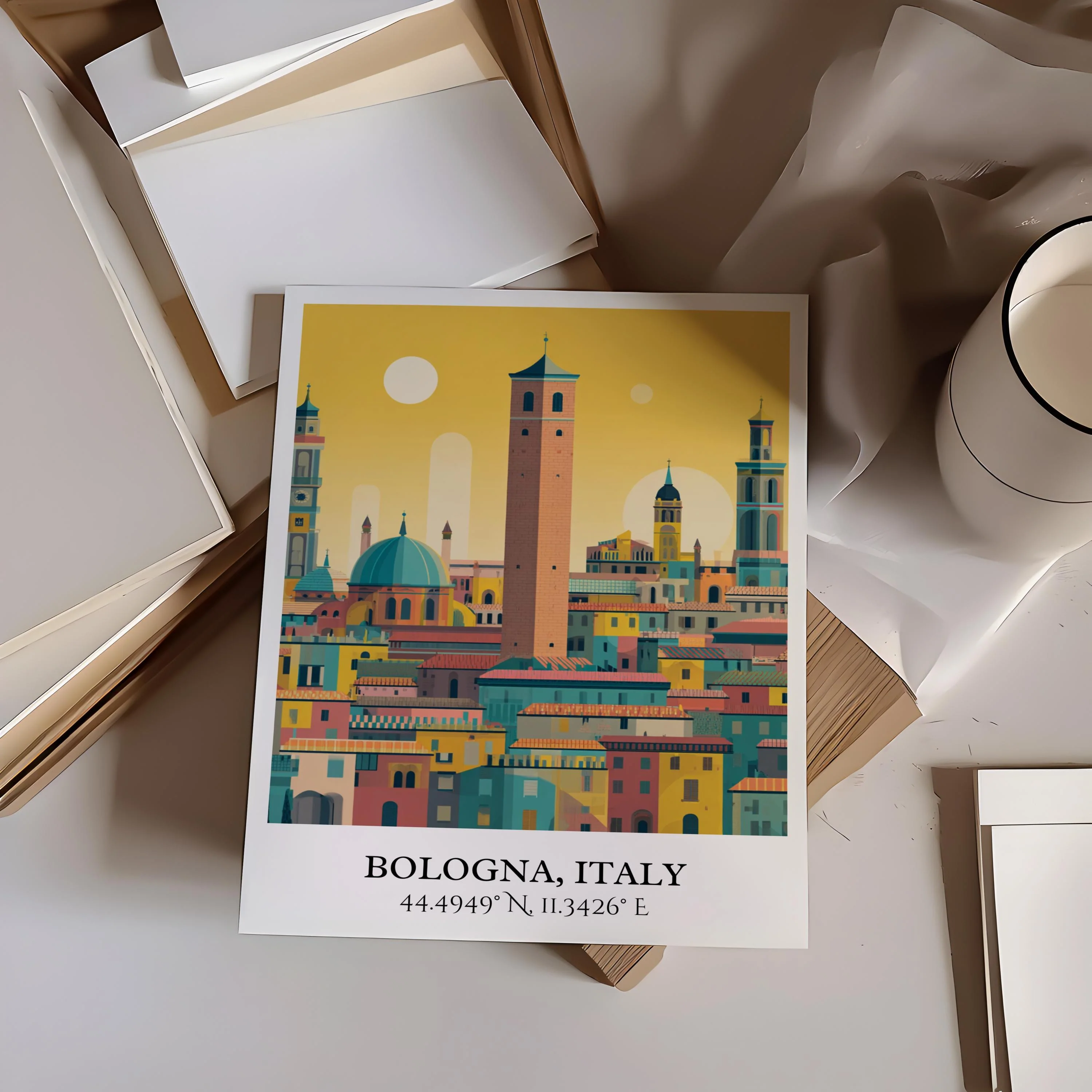 Bologna, Italy – Watercolor Art Print - Image 4
