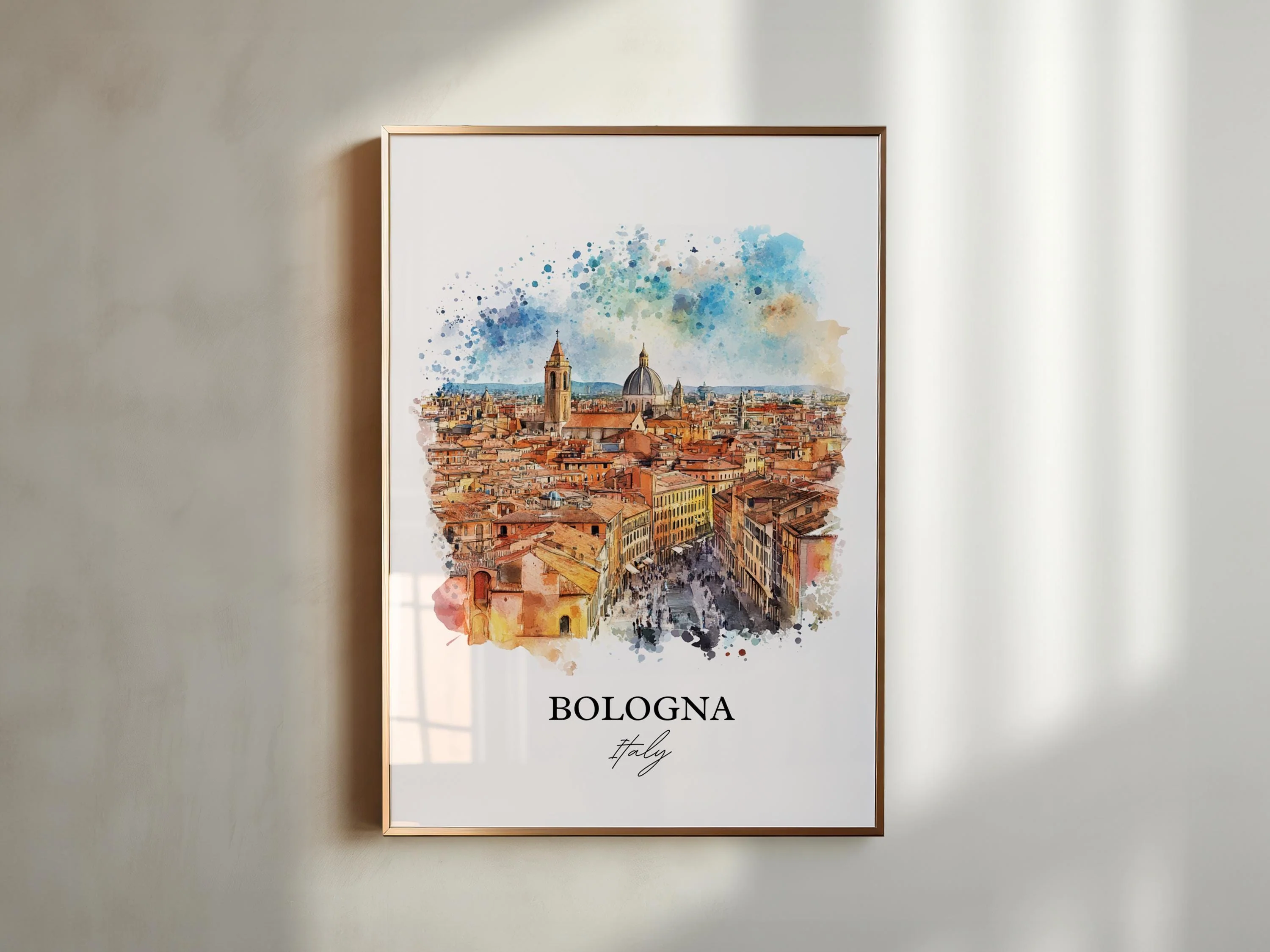 Bologna, Italy – Watercolor Art Print - Image 3