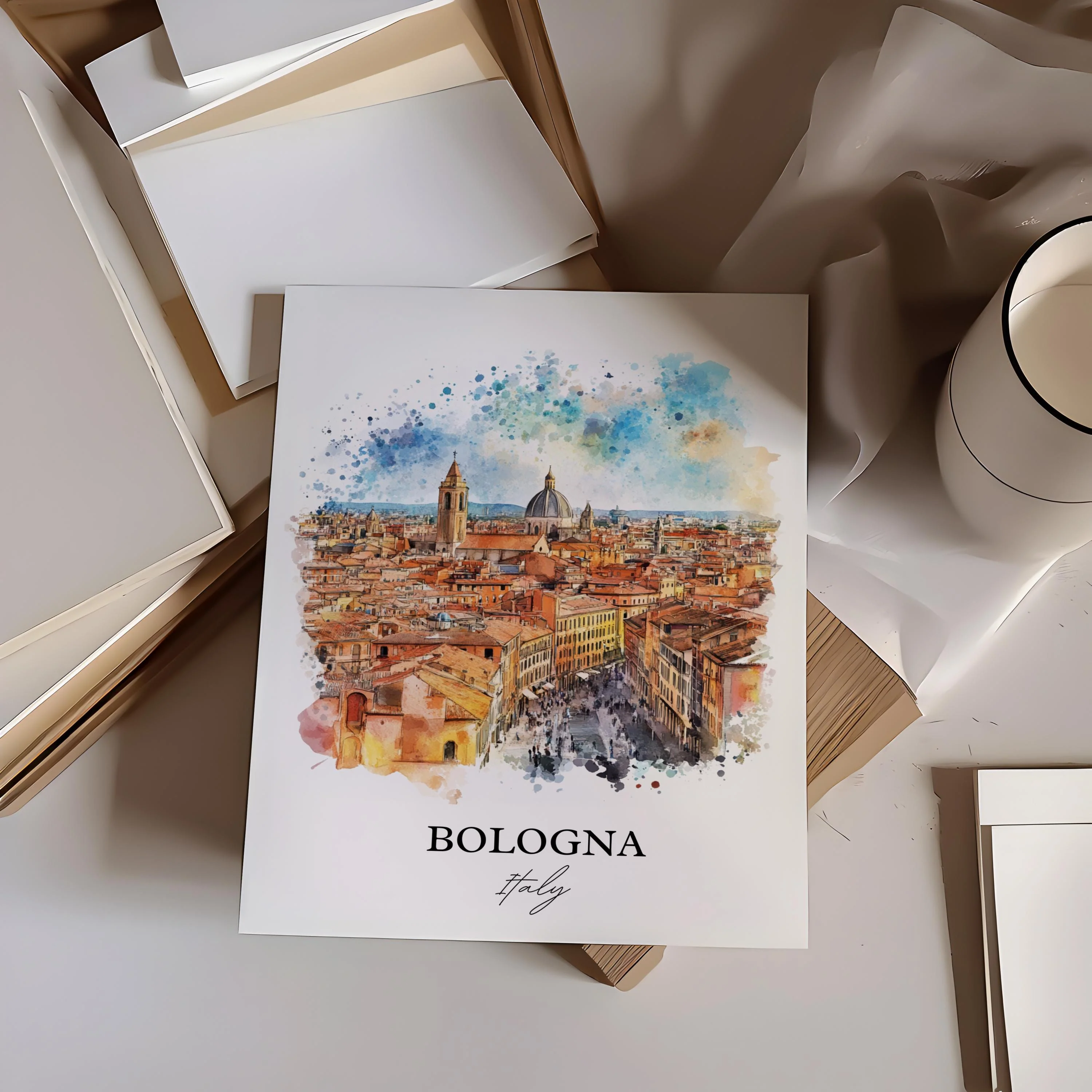 Bologna, Italy – Watercolor Art Print - Image 5