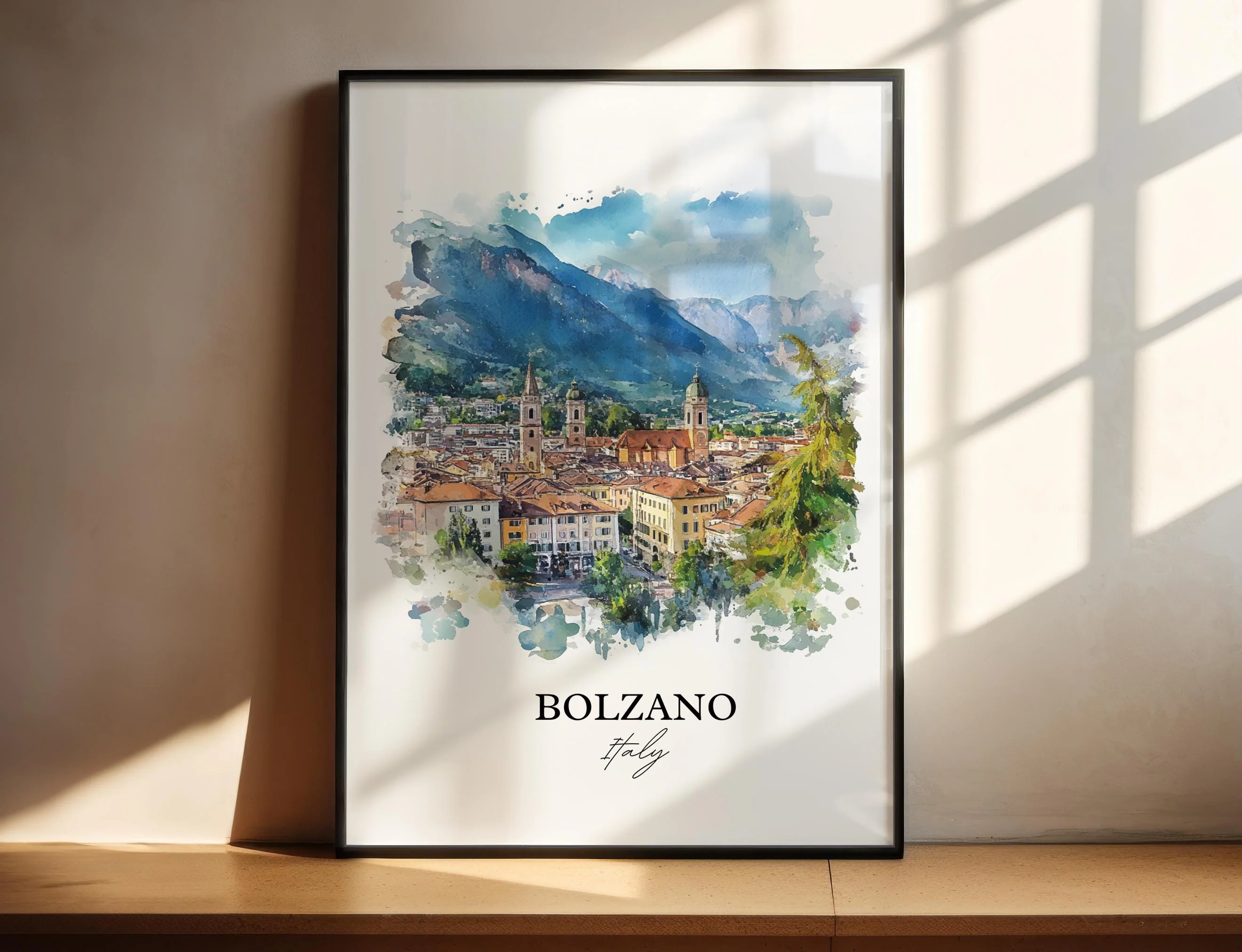 Bolzano, Italy – Watercolor Art Print
