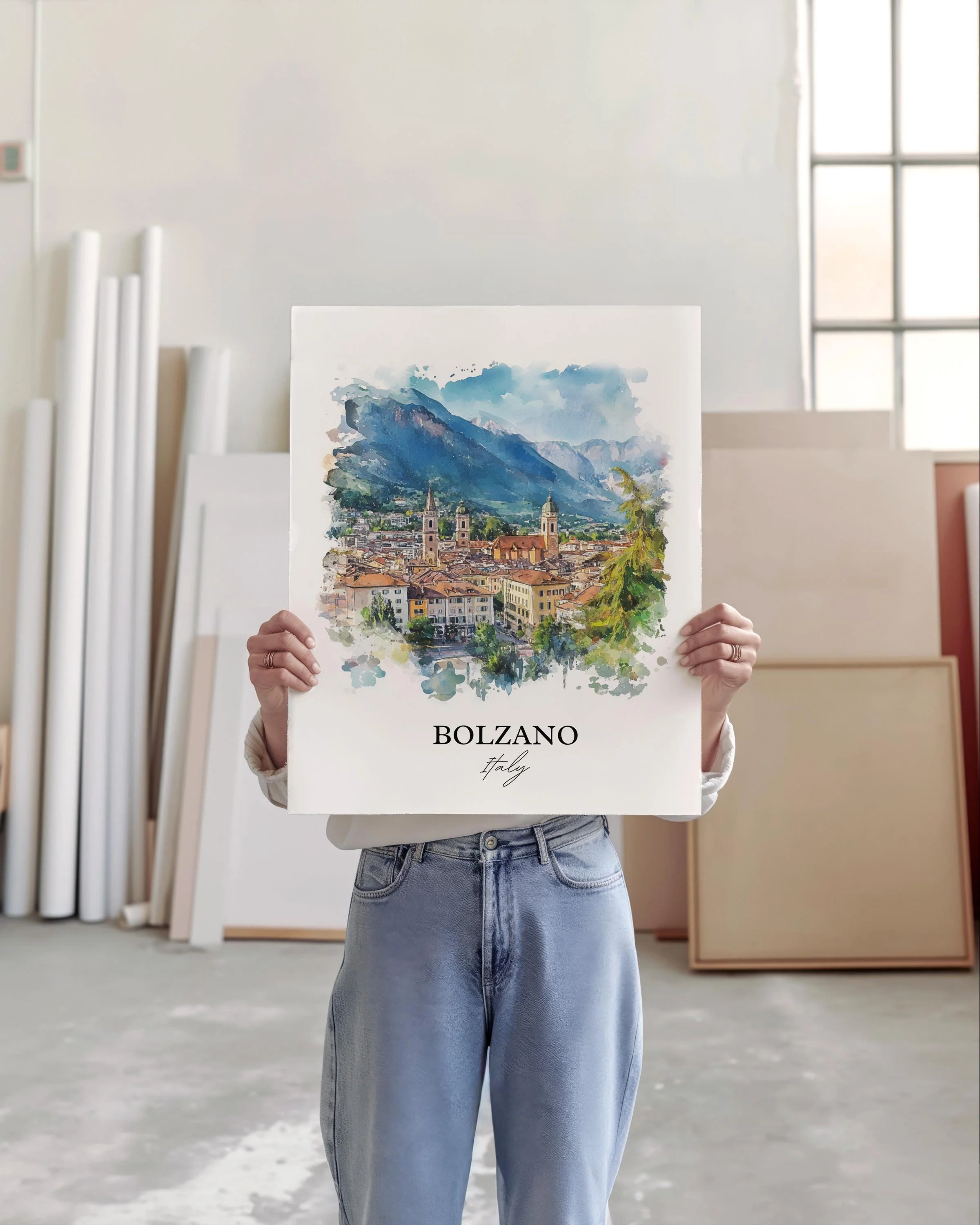 Bolzano, Italy – Watercolor Art Print - Image 3