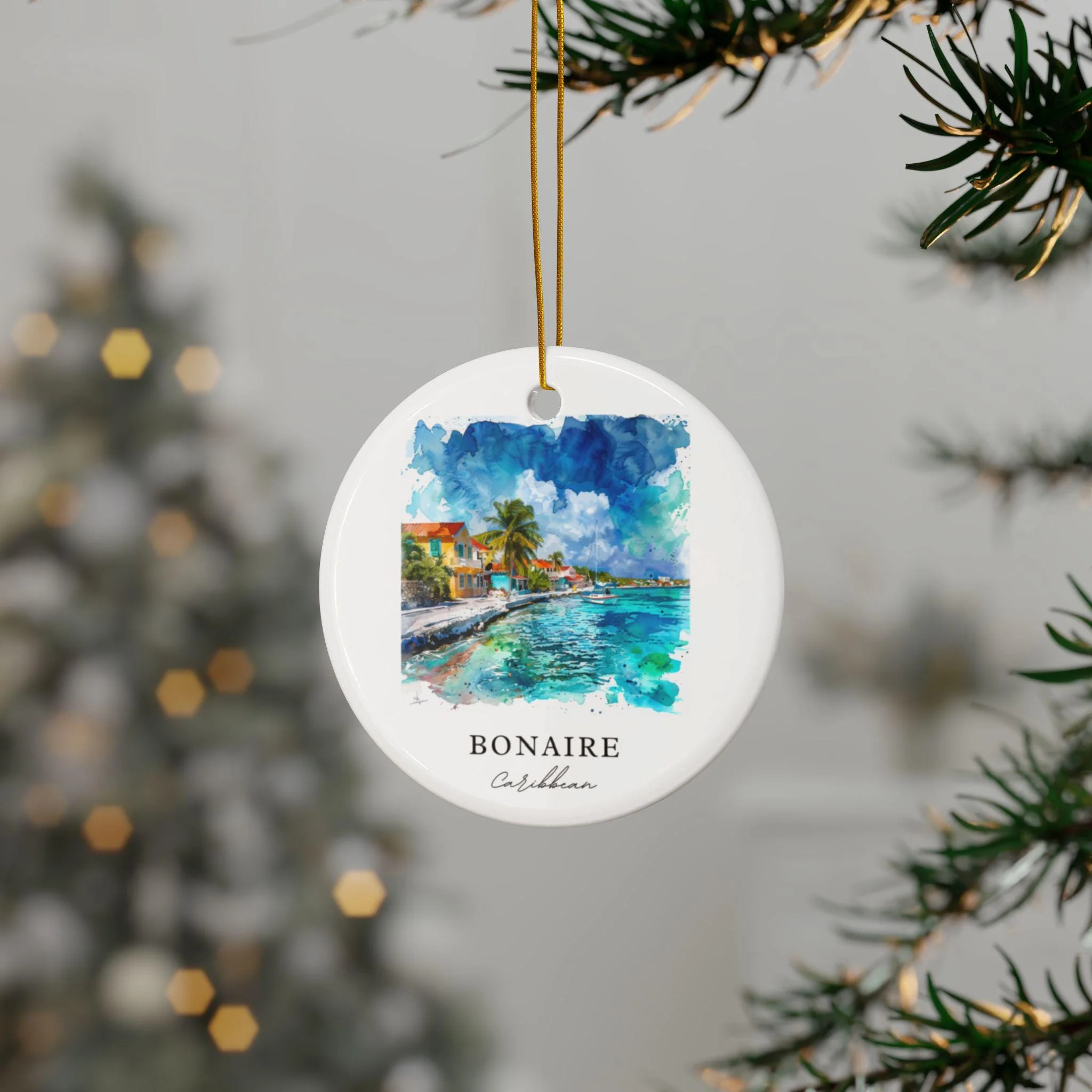 Bonaire Caribbean Christmas Ornament - Image 2