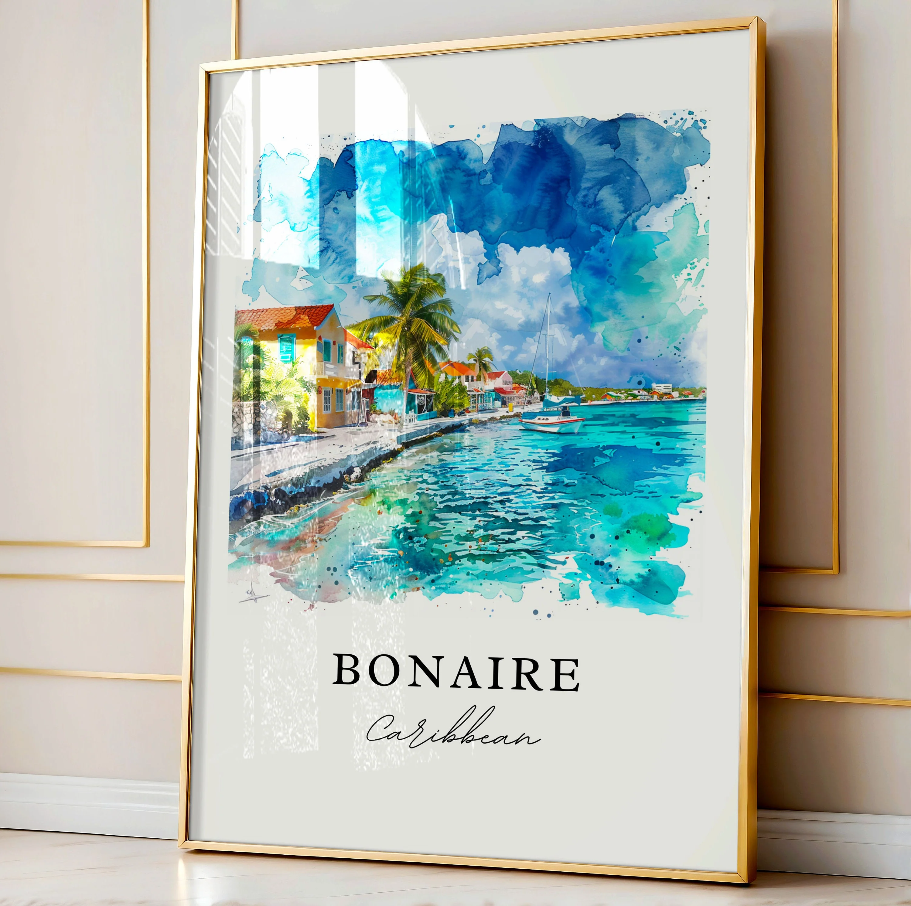 Bonaire, Caribbean – Watercolor Art Print - Image 5