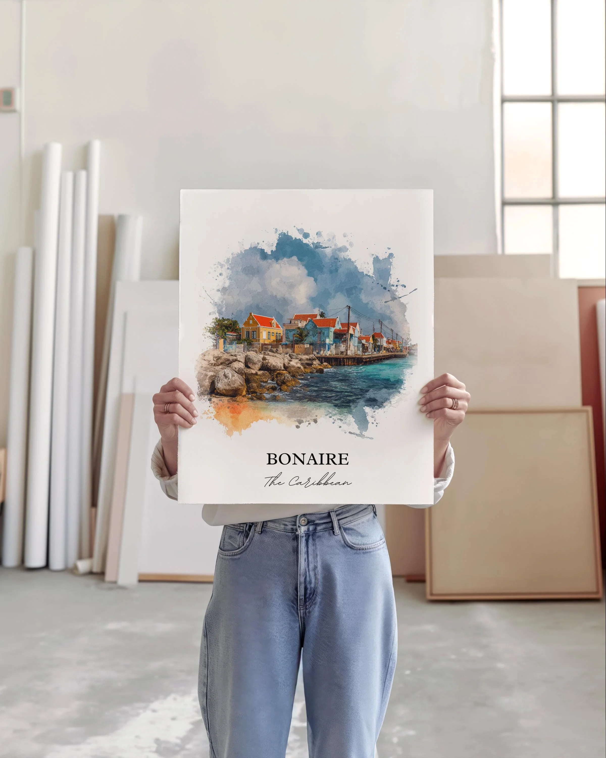 Bonaire, Caribbean – Watercolor Art Print - Image 4