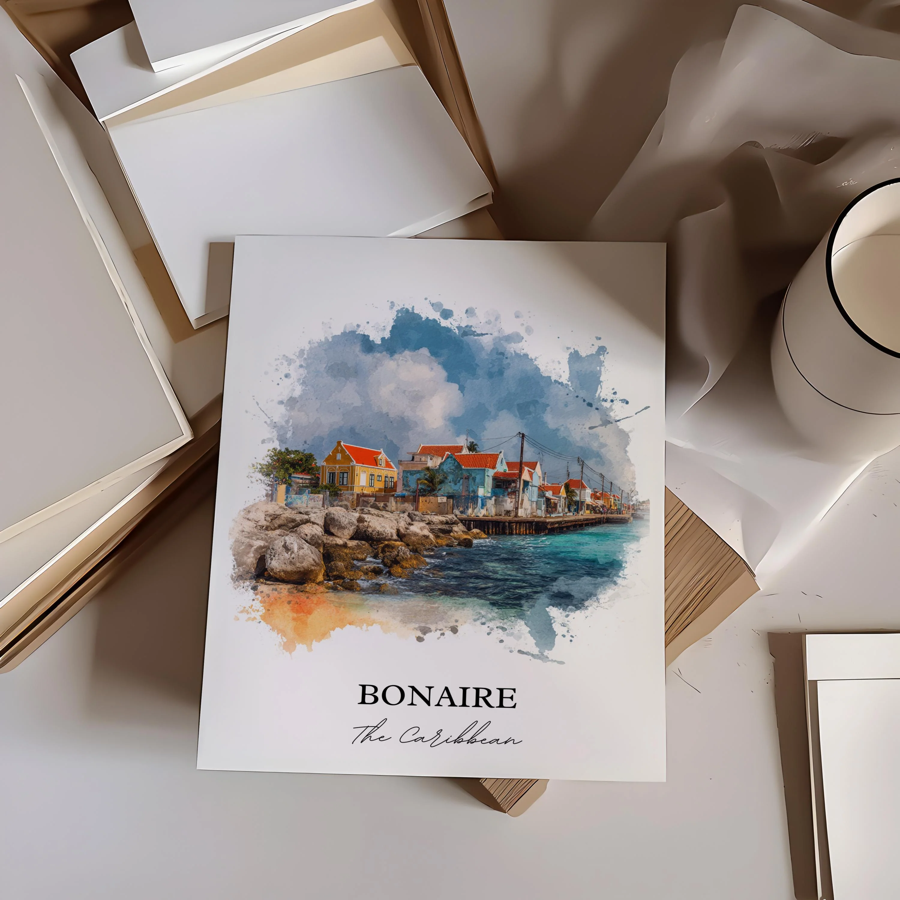 Bonaire, Caribbean – Watercolor Art Print - Image 5