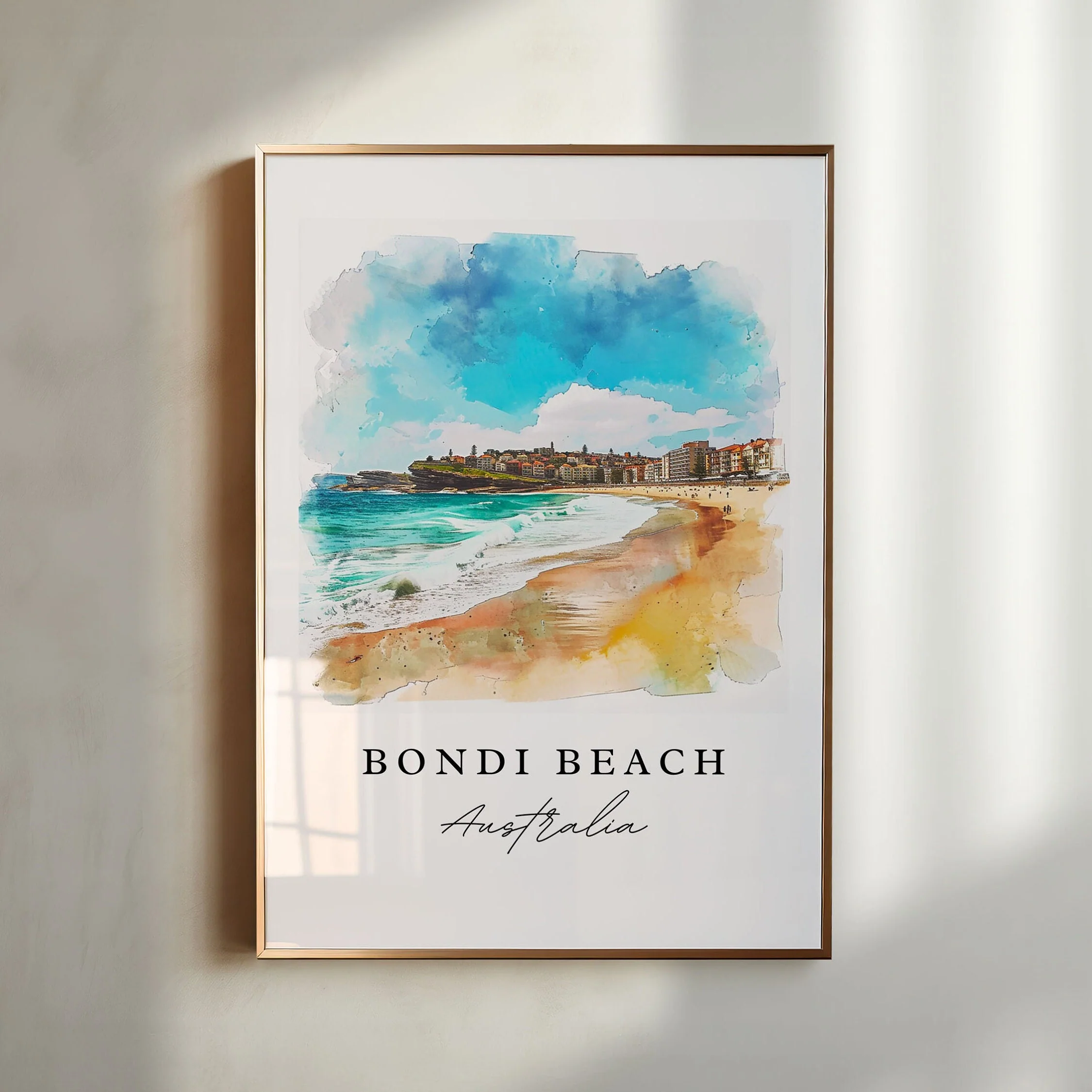Bondi Beach, Australia – Watercolor Art Print