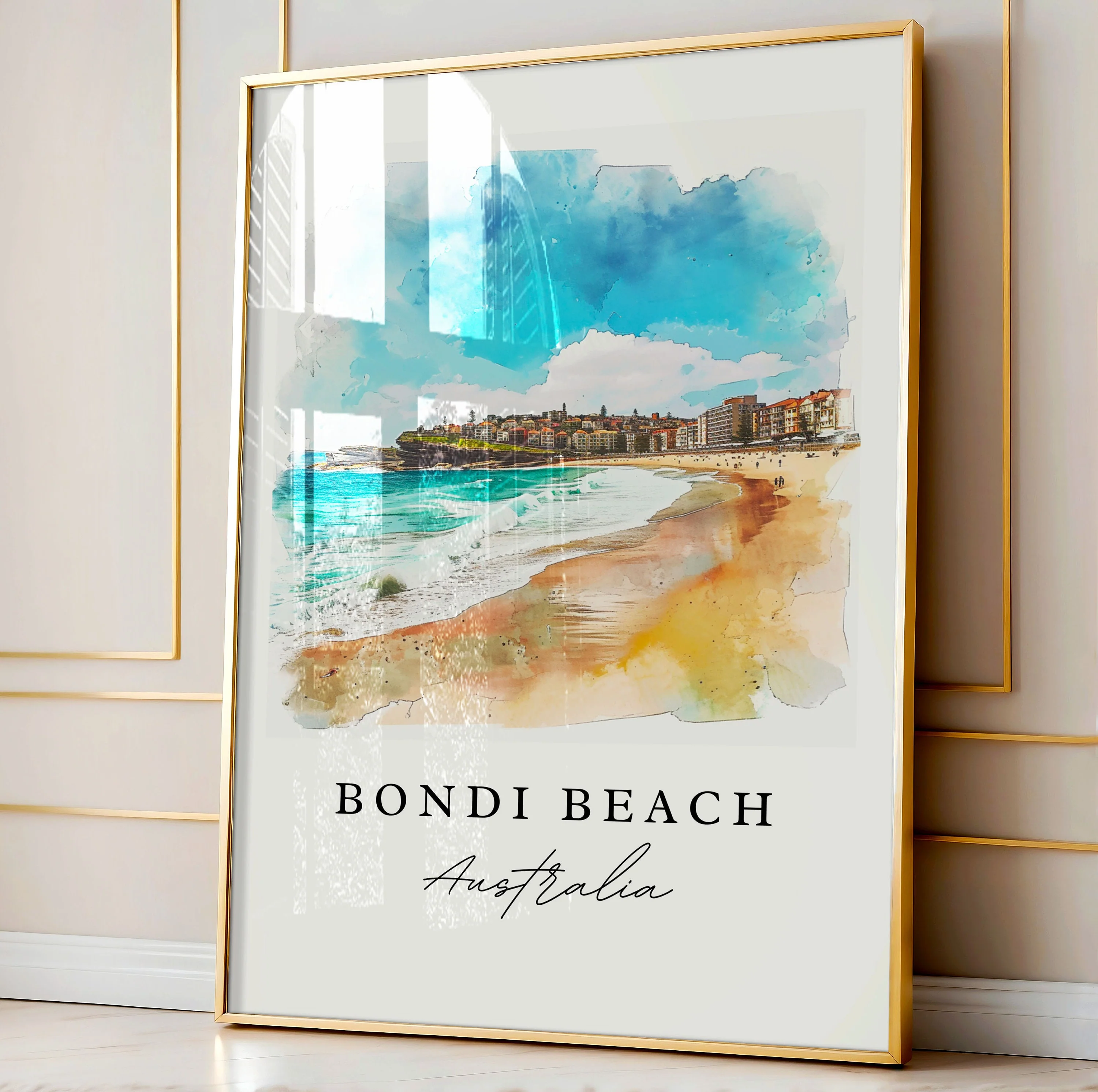 Bondi Beach, Australia – Watercolor Art Print - Image 4