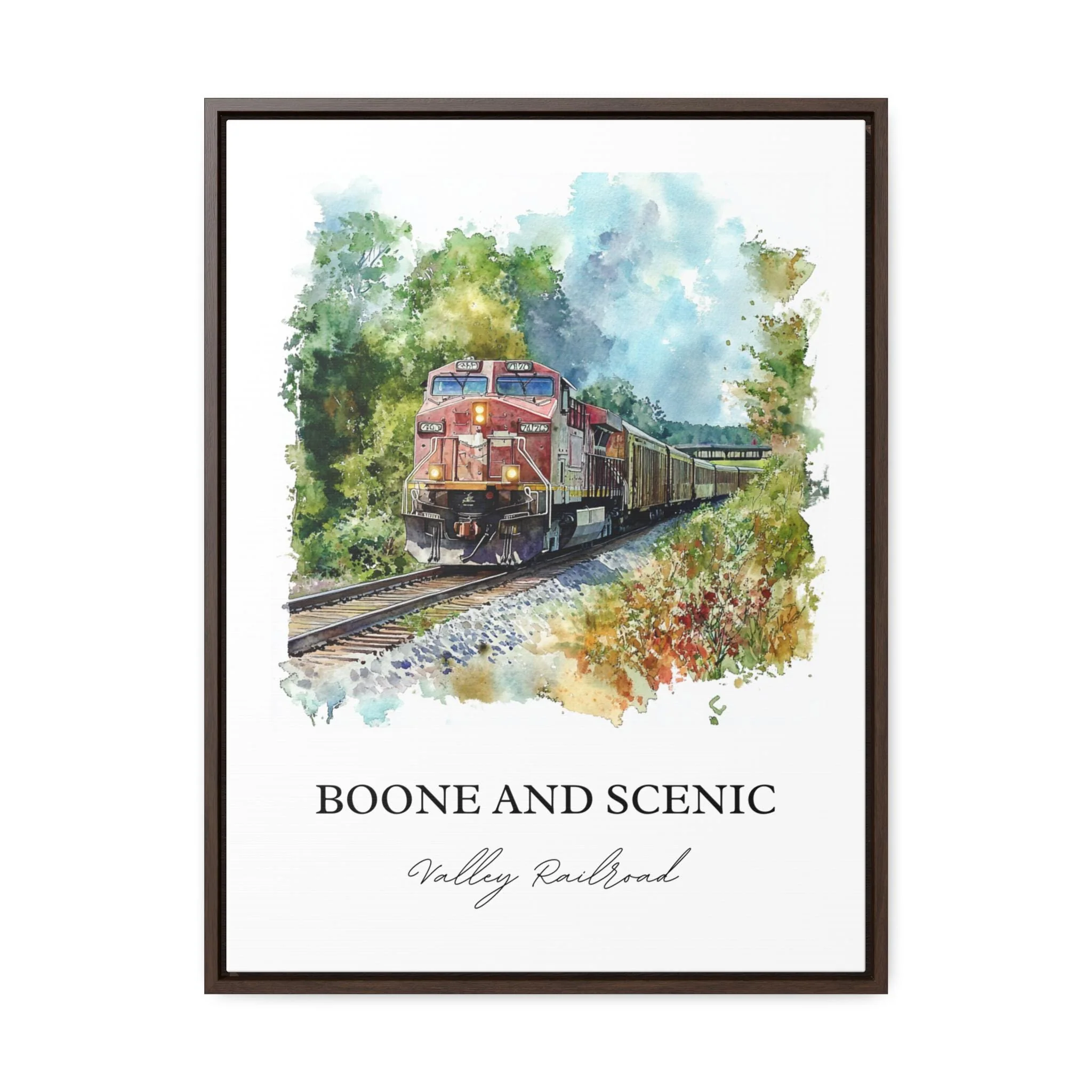 Boone and Scenic Valley Railroad, Iowa, Iowa – Watercolor Art Print - Image 7