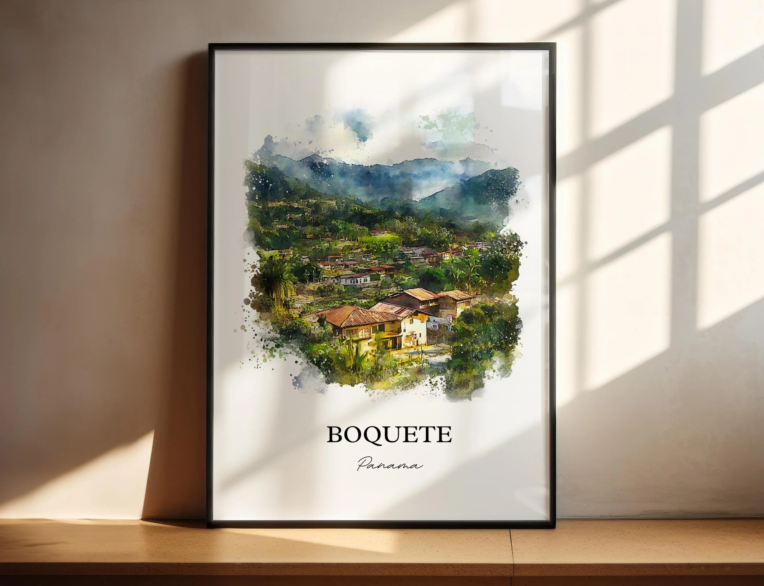 Boquete, Panama – Watercolor Art Print