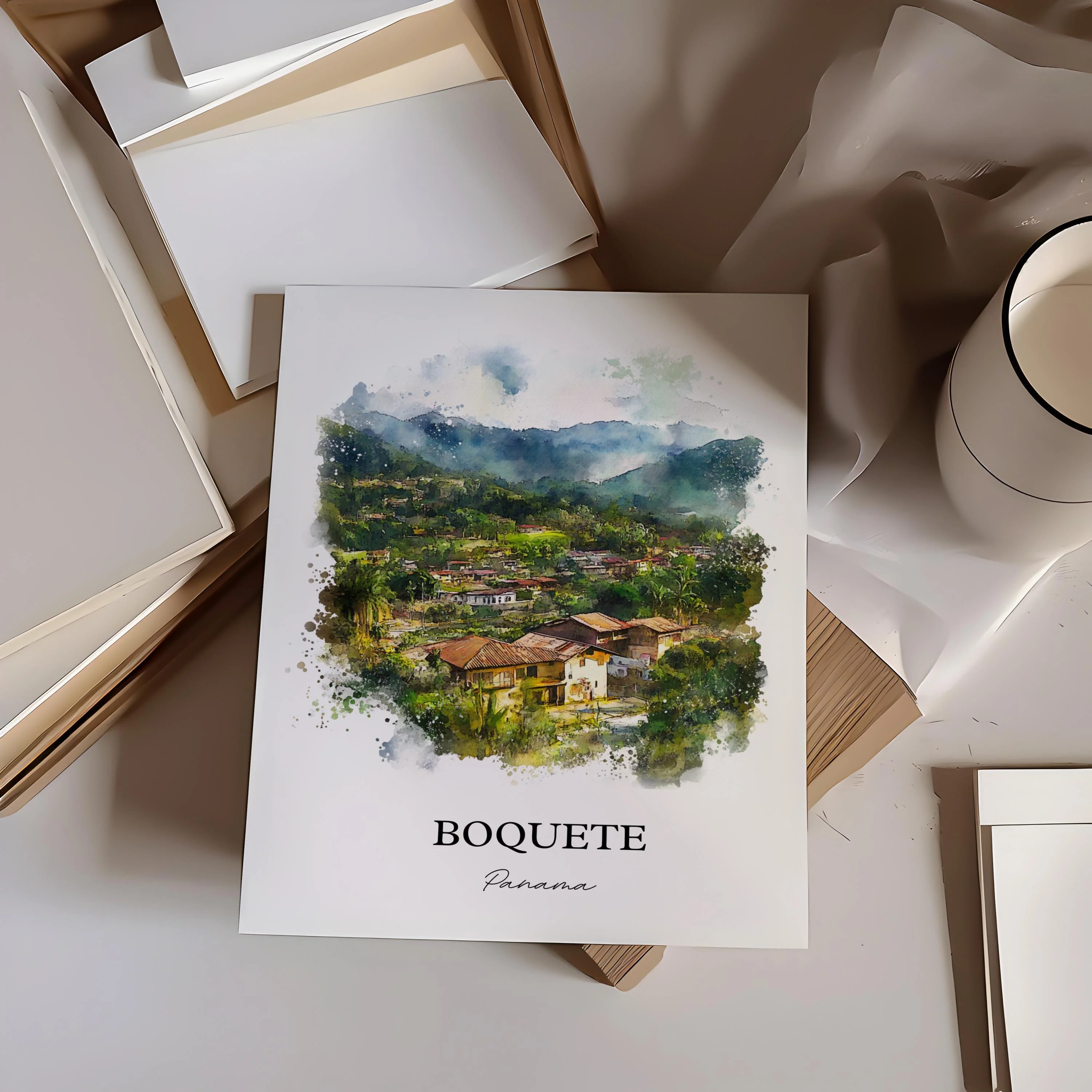 Boquete, Panama – Watercolor Art Print - Image 5