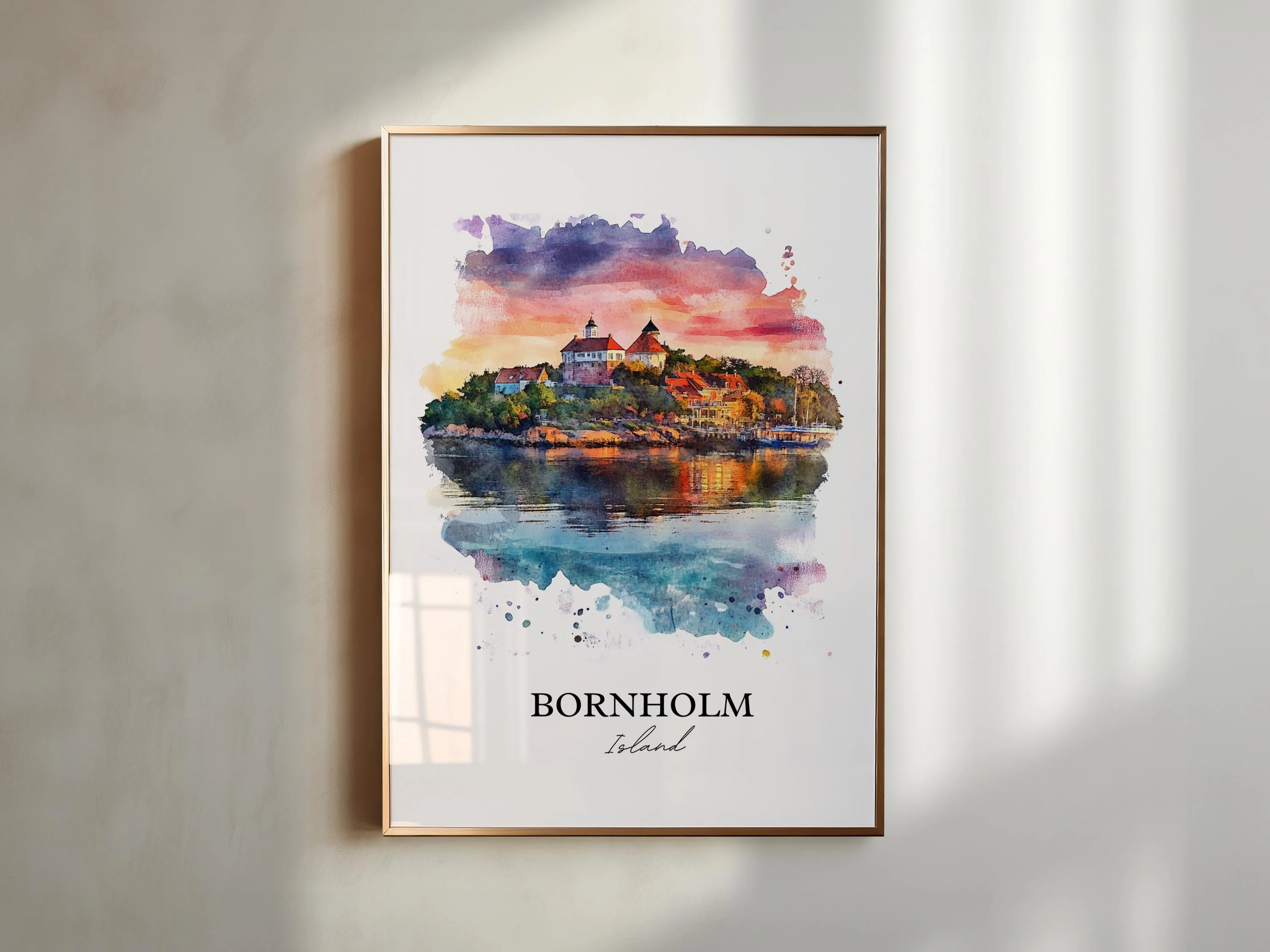 Bornholm Island, Denmark – Watercolor Art Print - Image 3