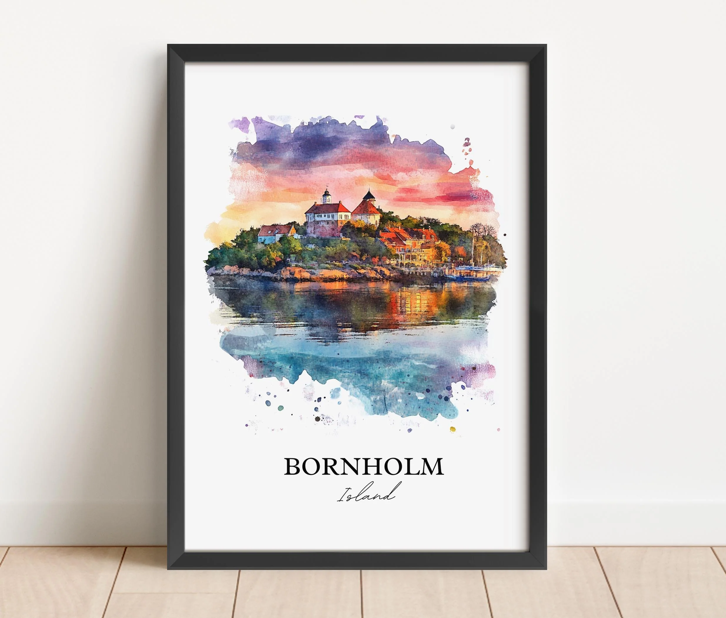 Bornholm Island, Denmark – Watercolor Art Print - Image 6