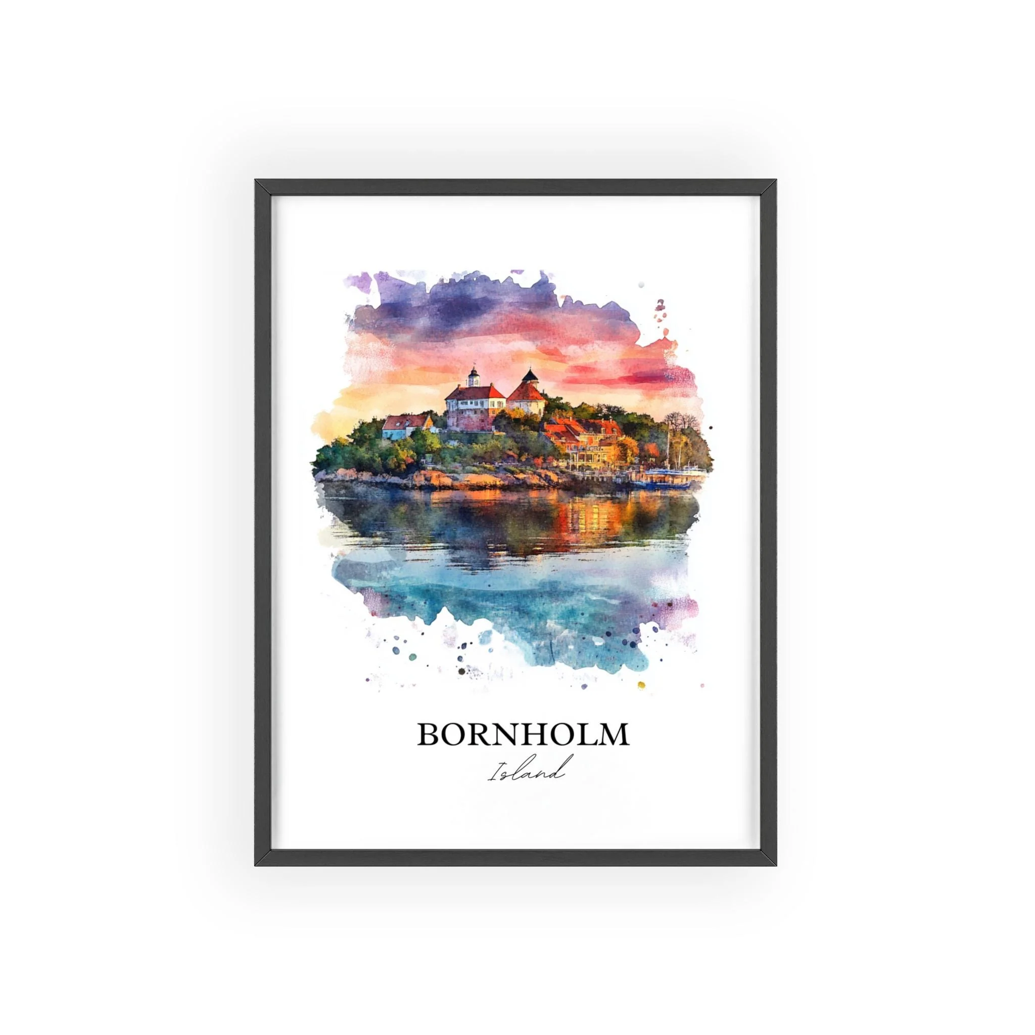 Bornholm Island, Denmark – Watercolor Art Print - Image 7