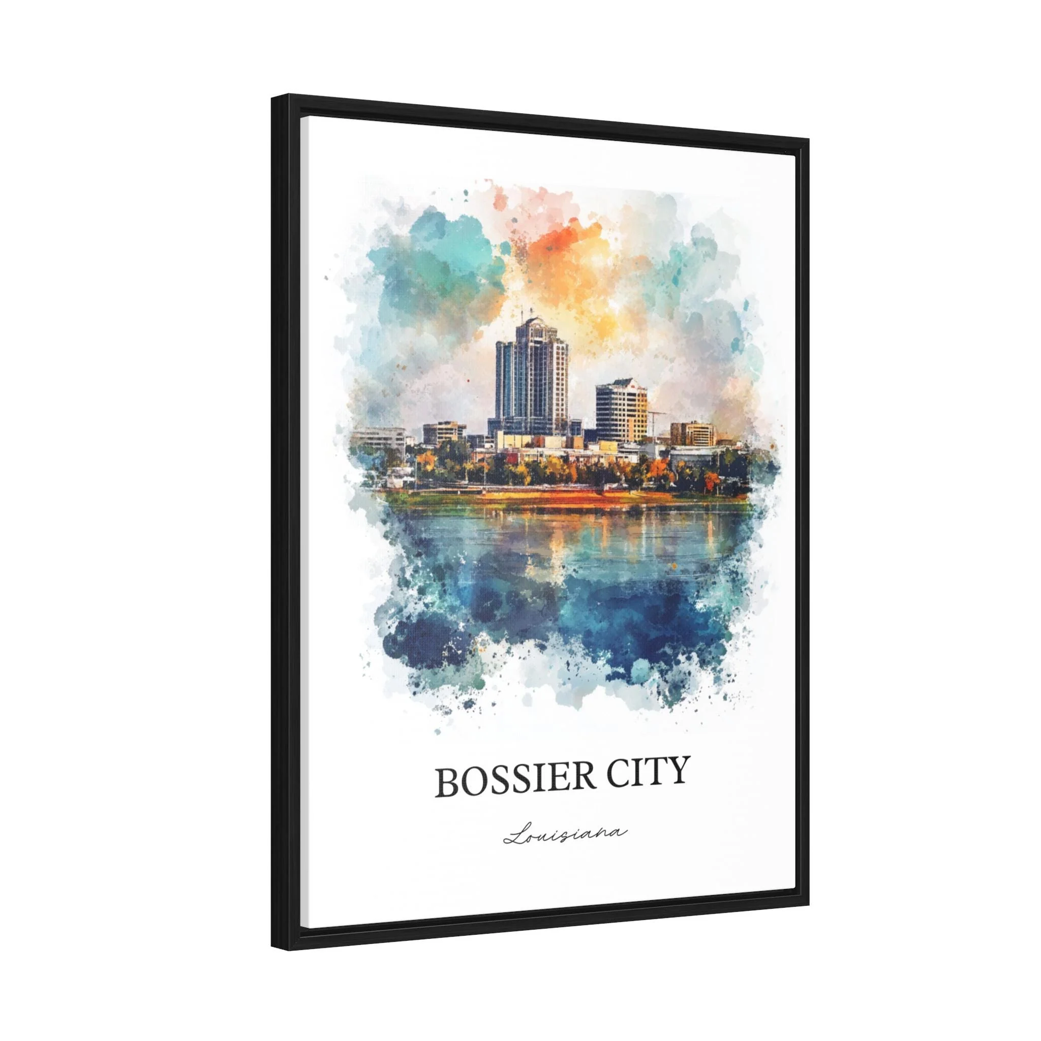 Bossier City, Louisiana – Watercolor Art Print - Image 8