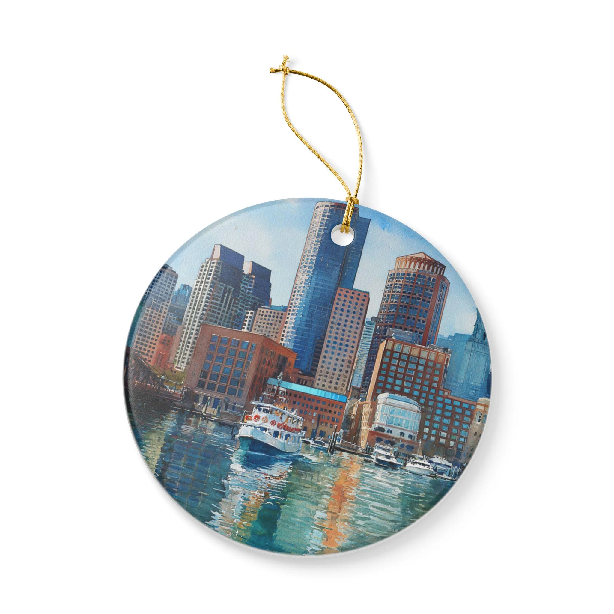 Boston MA Ornament: Unique Boston Souvenir, Boston MA Xmas Decor, and Authentic Boston Harbor Gift - Image 4