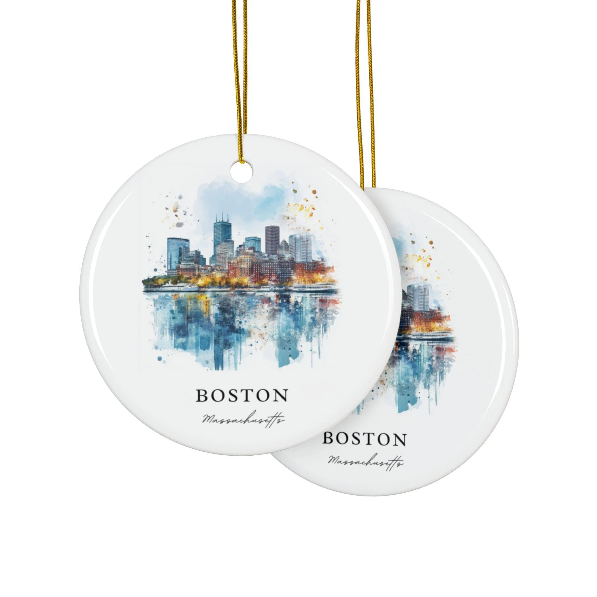 Boston Massachusetts Christmas Ornament - Image 4