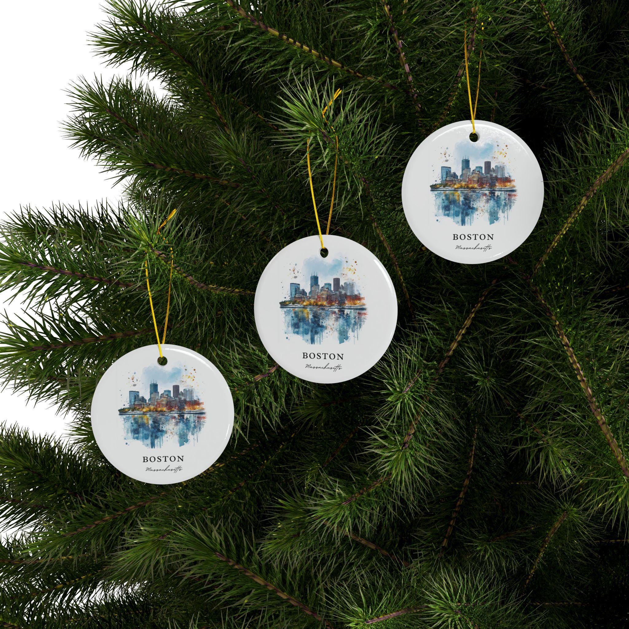 Boston MA Ornament: Unique Boston Souvenir, Boston Mass Decor, and Authentic Boston Xmas Gift - Image 3