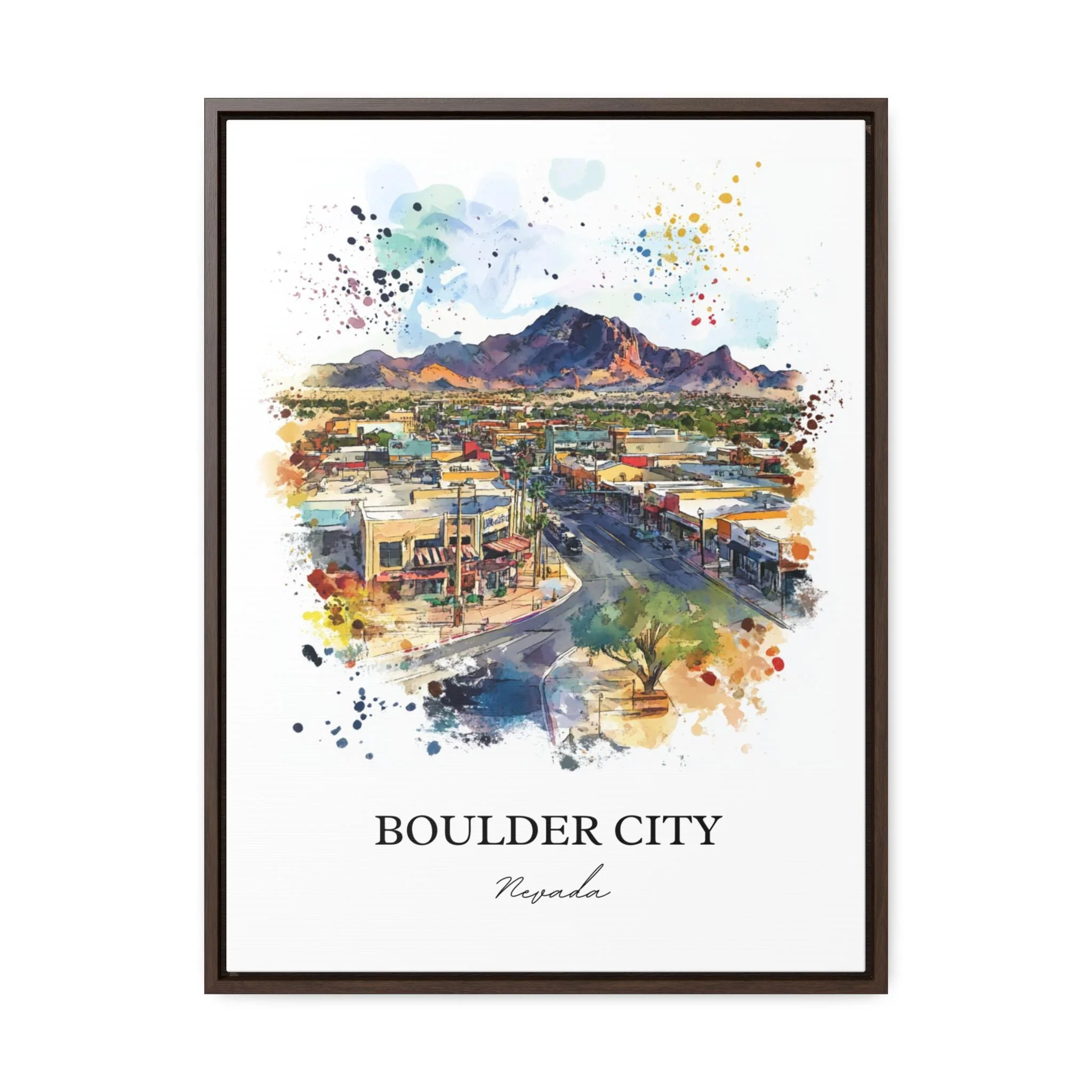 Boulder City, NV, USA – Watercolor Art Print - Image 7