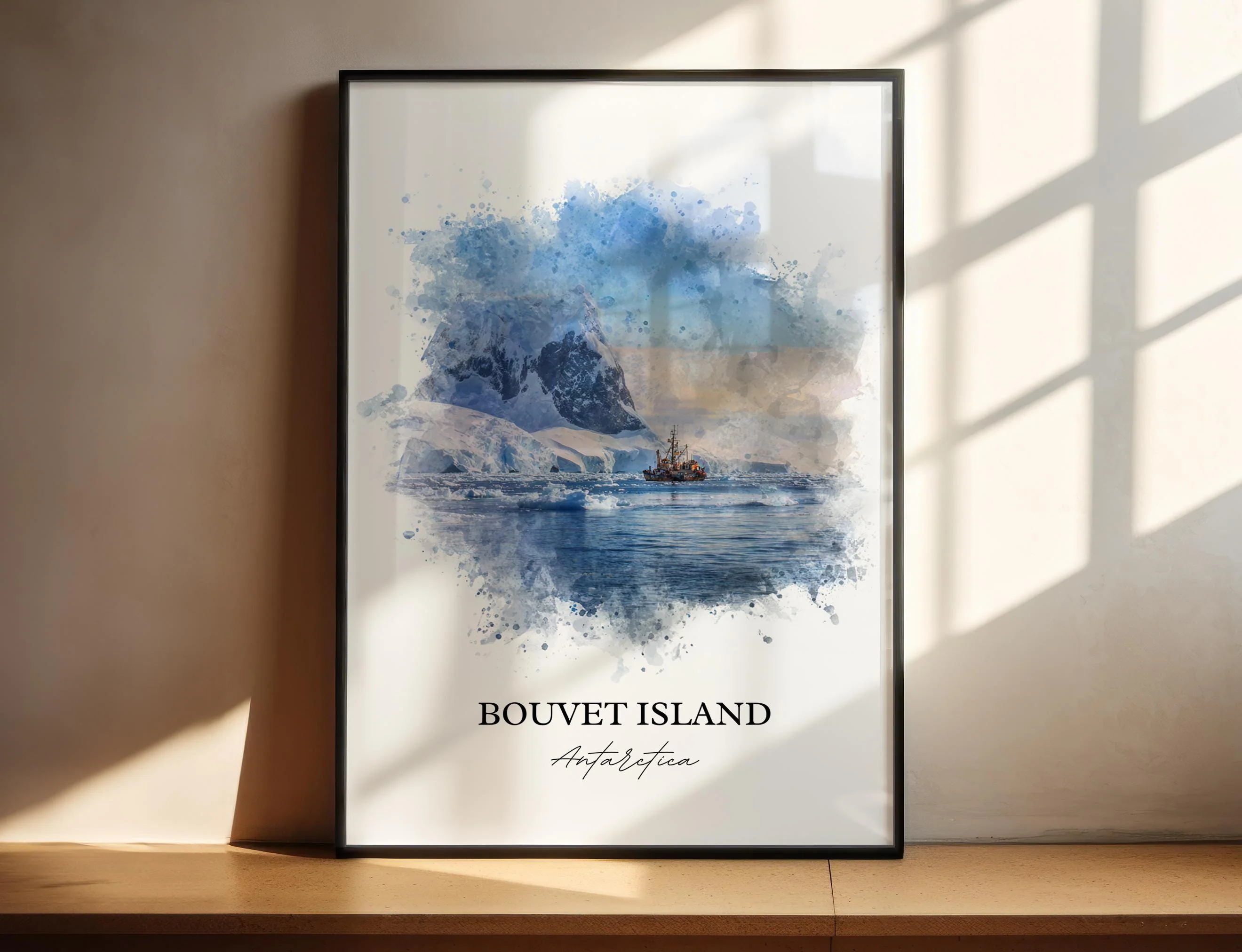 Bouvet Island, Antarctica – Watercolor Art Print