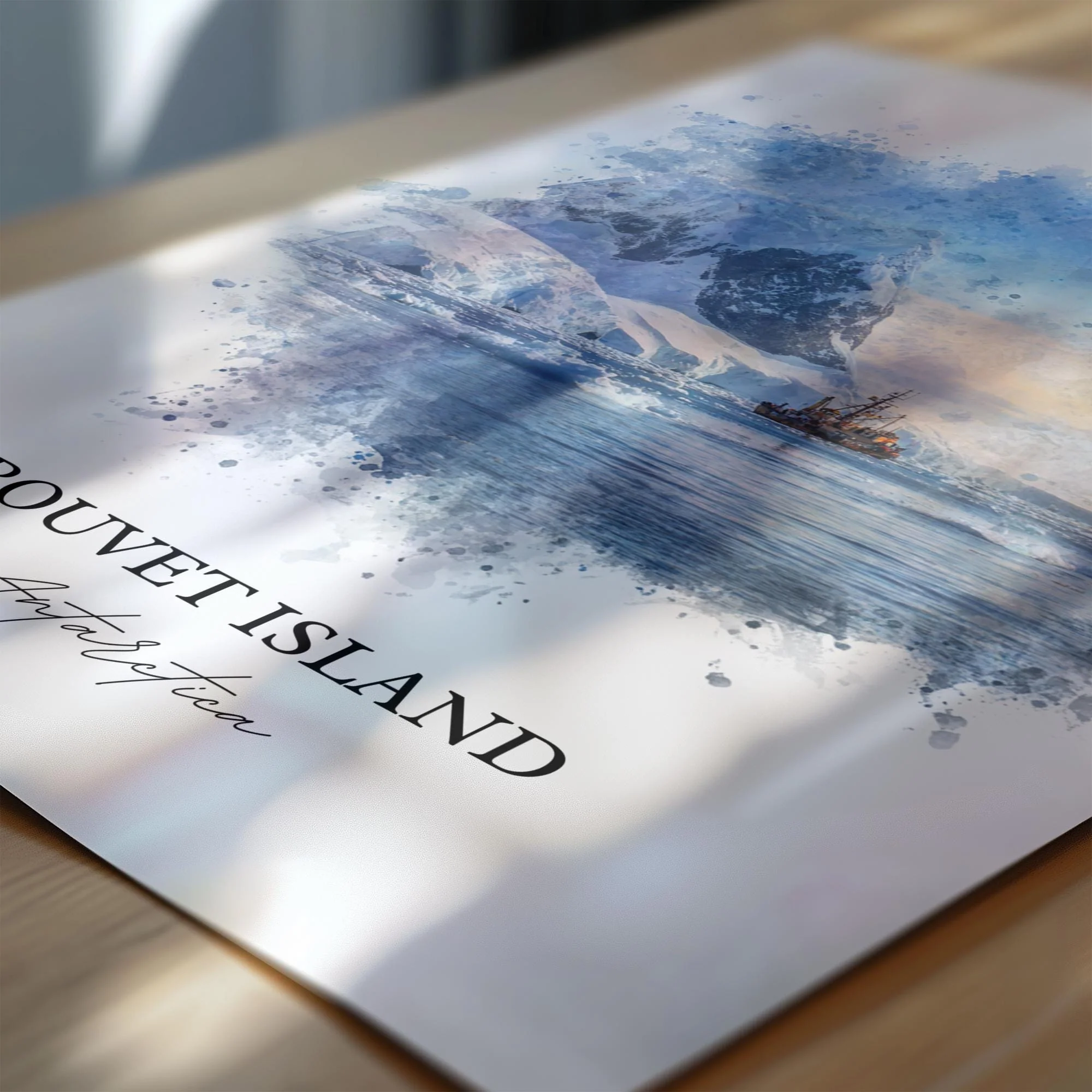 Bouvet Island, Antarctica – Watercolor Art Print - Image 2
