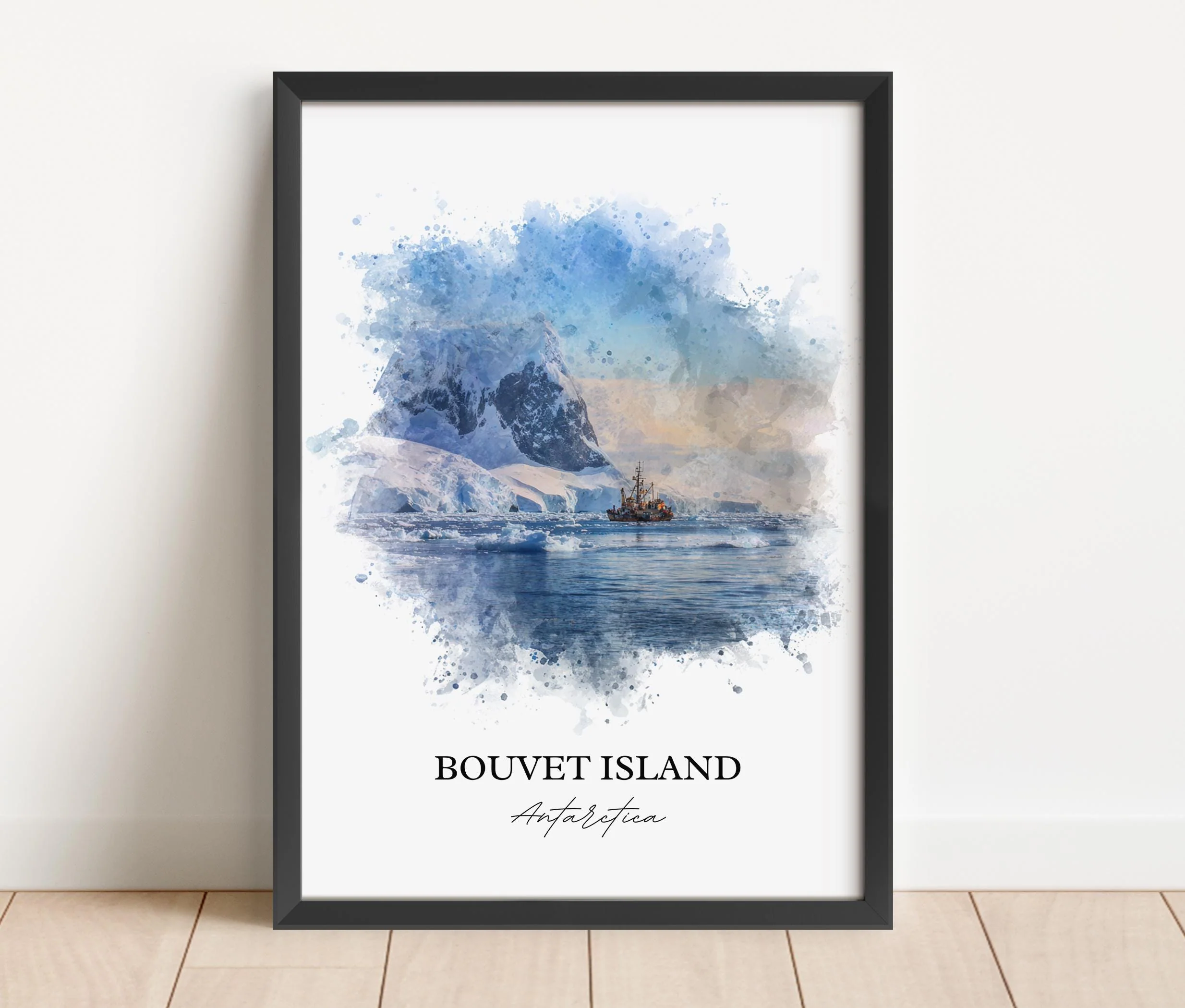 Bouvet Island, Antarctica – Watercolor Art Print - Image 6
