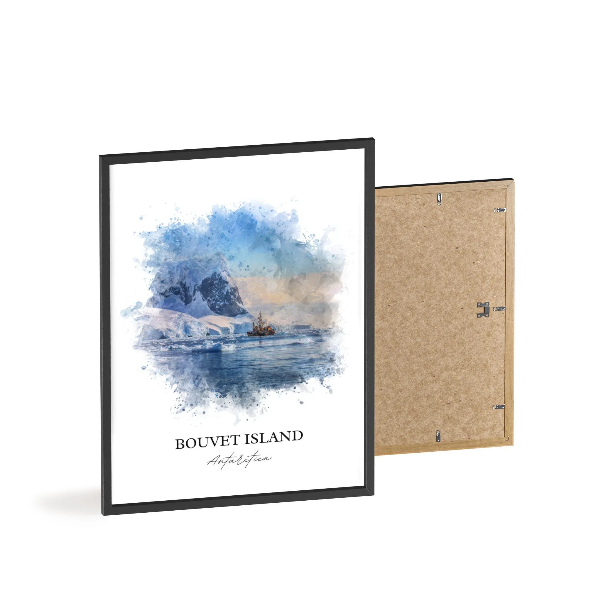 Bouvet Island, Antarctica – Watercolor Art Print - Image 8