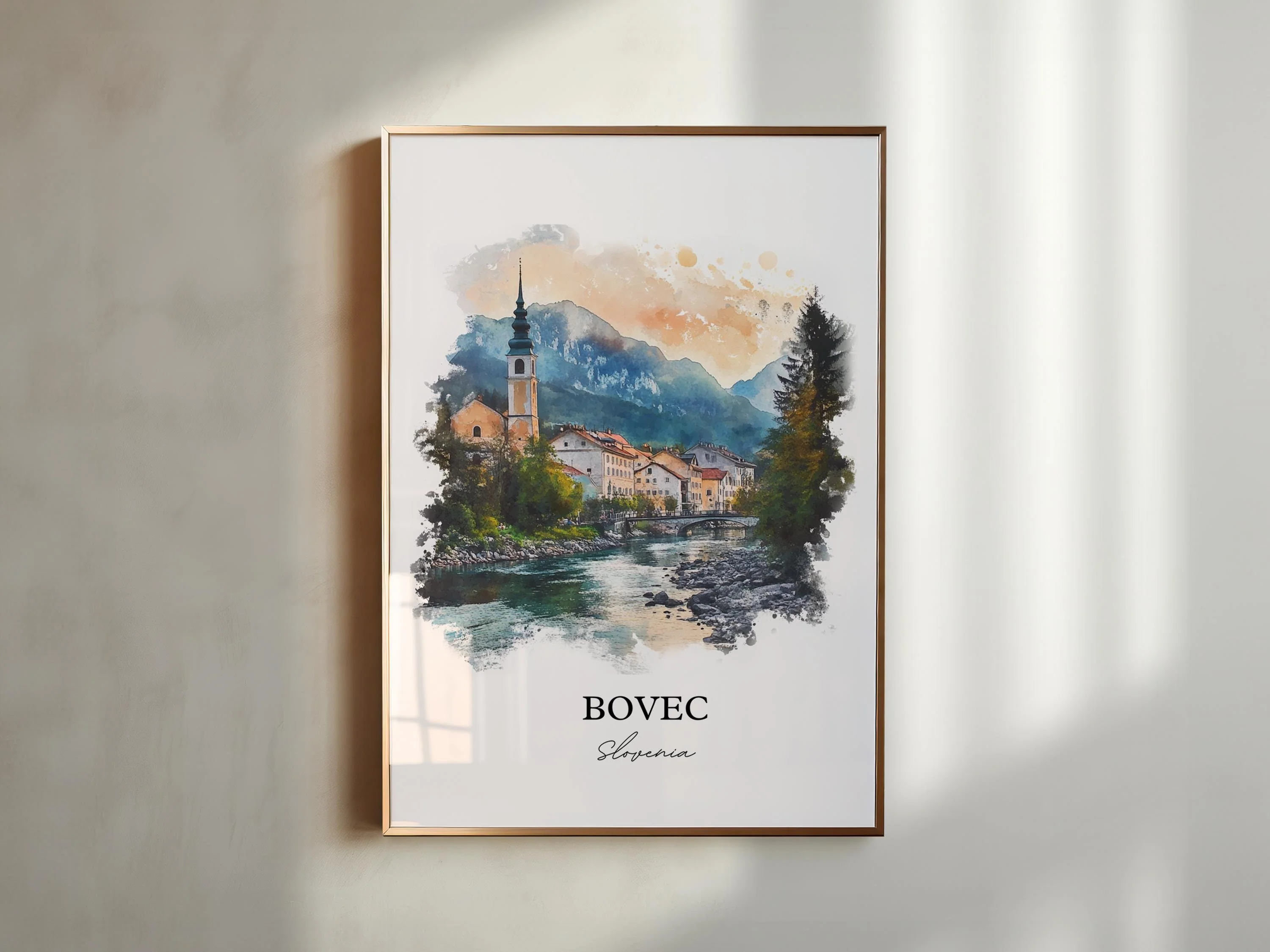 Bovec, Slovenia – Watercolor Art Print of Julian Alps - Image 3
