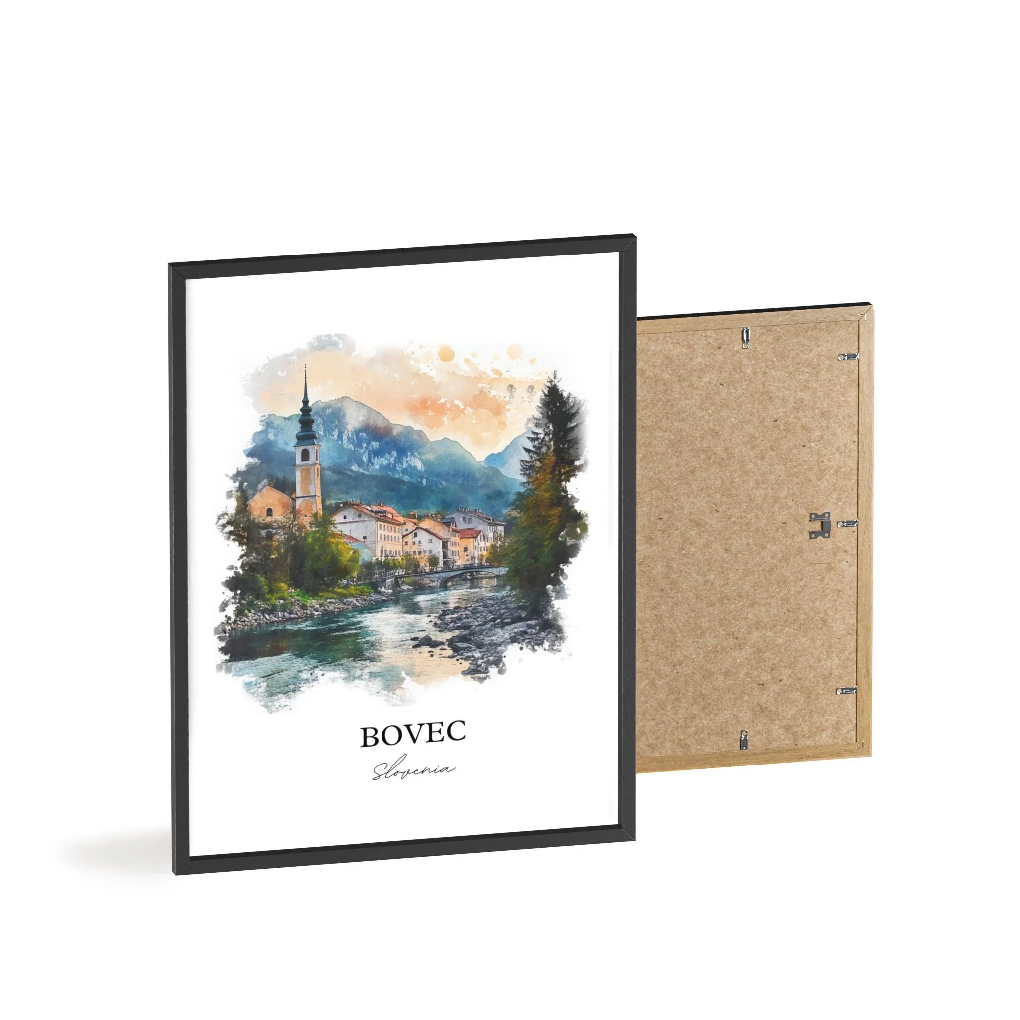 Bovec, Slovenia – Watercolor Art Print of Julian Alps - Image 8