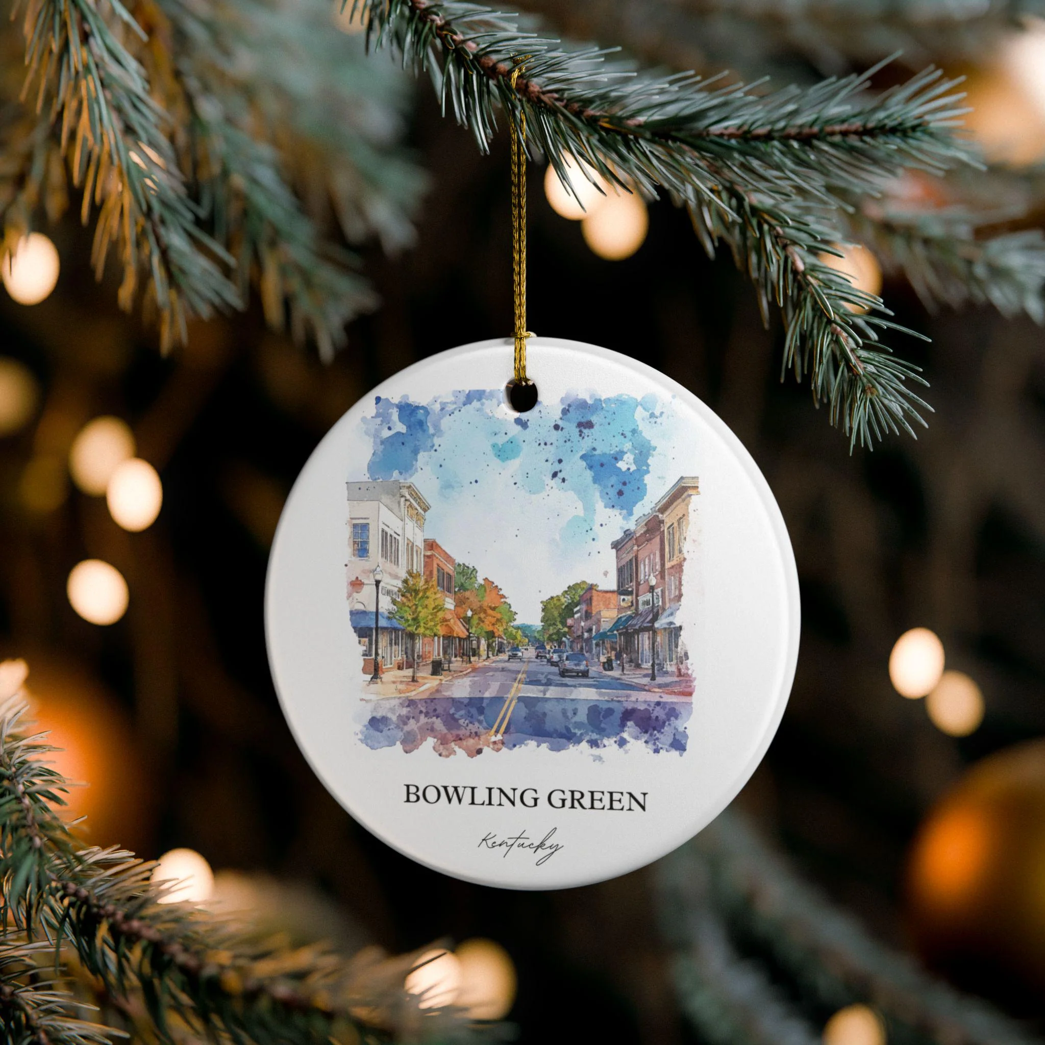 Bowling Green KY Ornament: Unique Bowling Green KY Souvenir, Kentucky Xmas Decor, and Authentic Kentucky Gift - Image 4