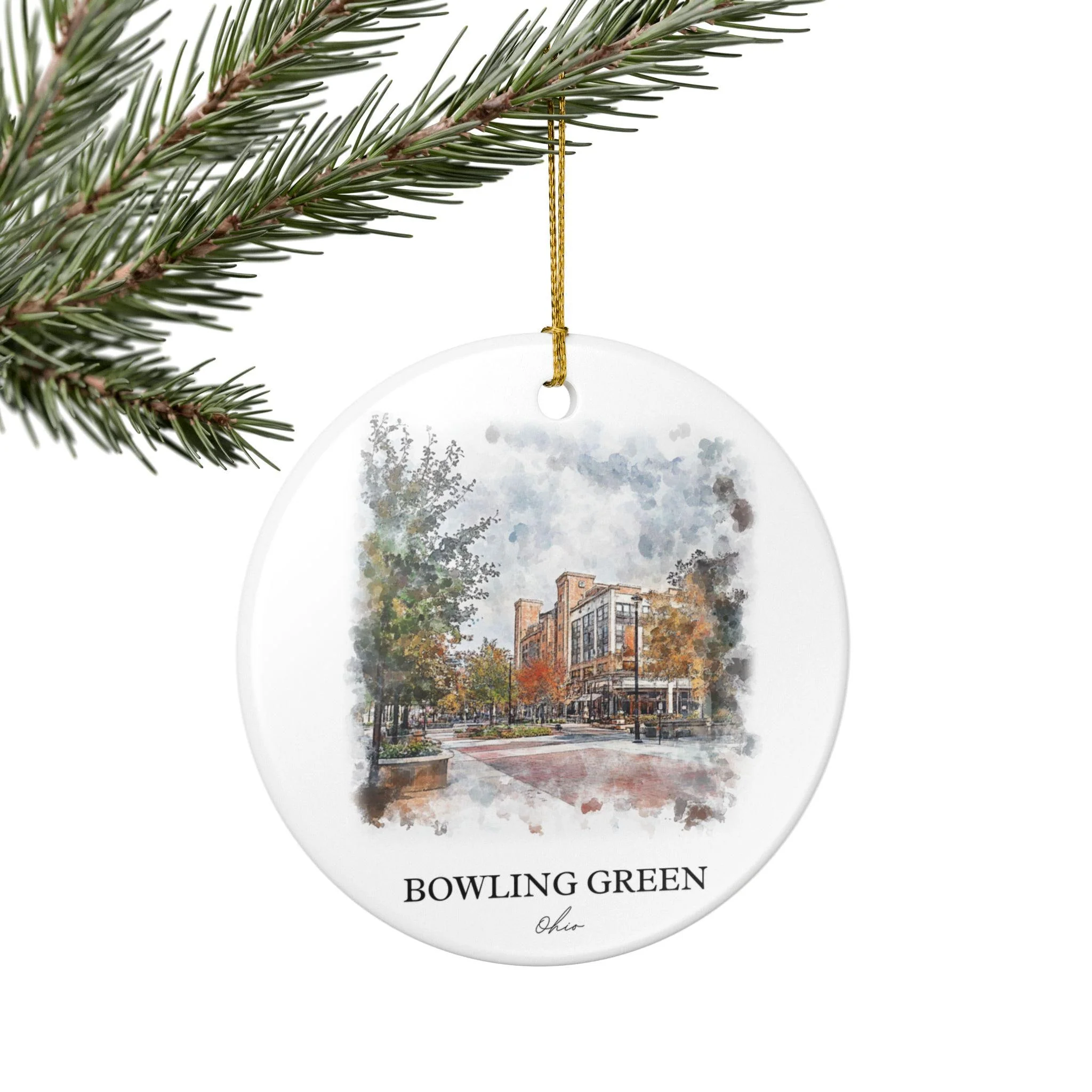 Bowling Green Ohio Ornament: Unique Bowling Green OH Souvenir, Ohio Xmas Decor, and Authentic Bowling Green Gift - Image 5