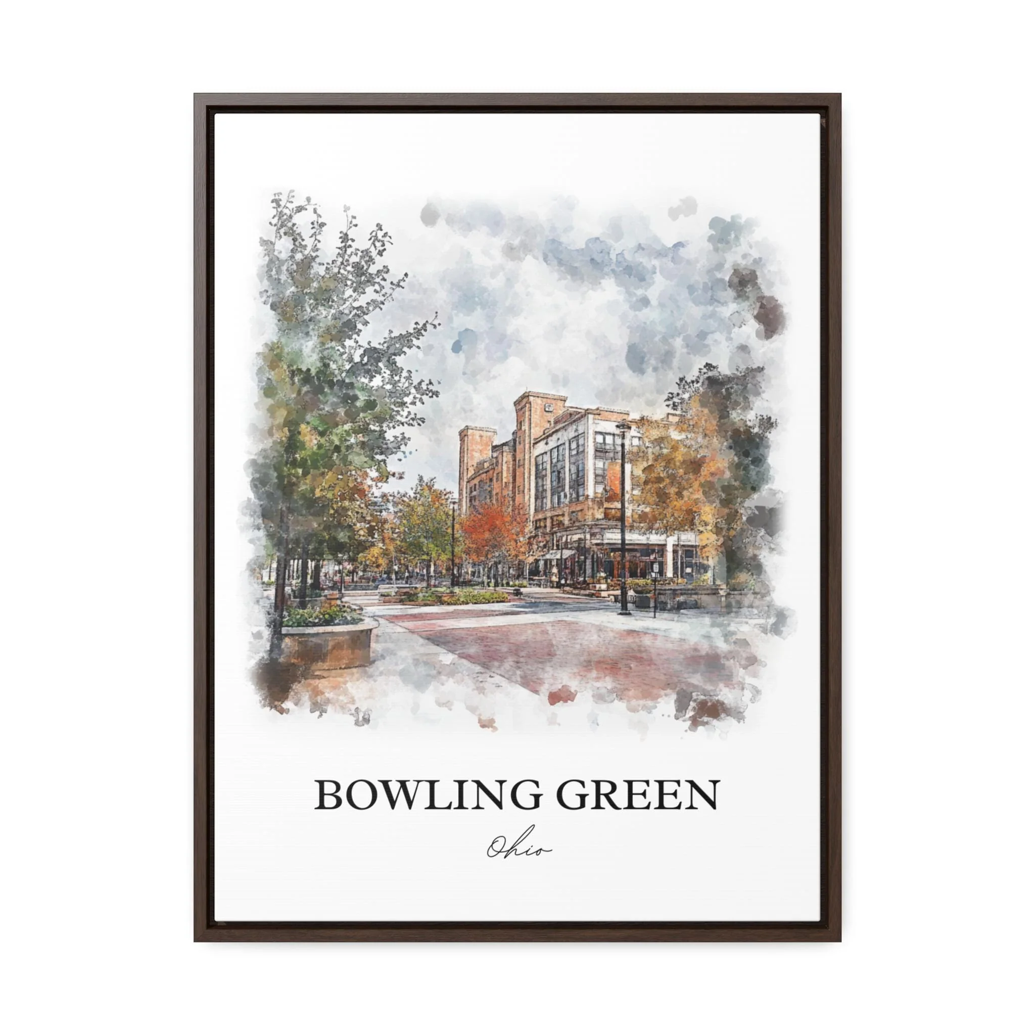 Bowling Green, Ohio, USA – Watercolor Art Print - Image 7