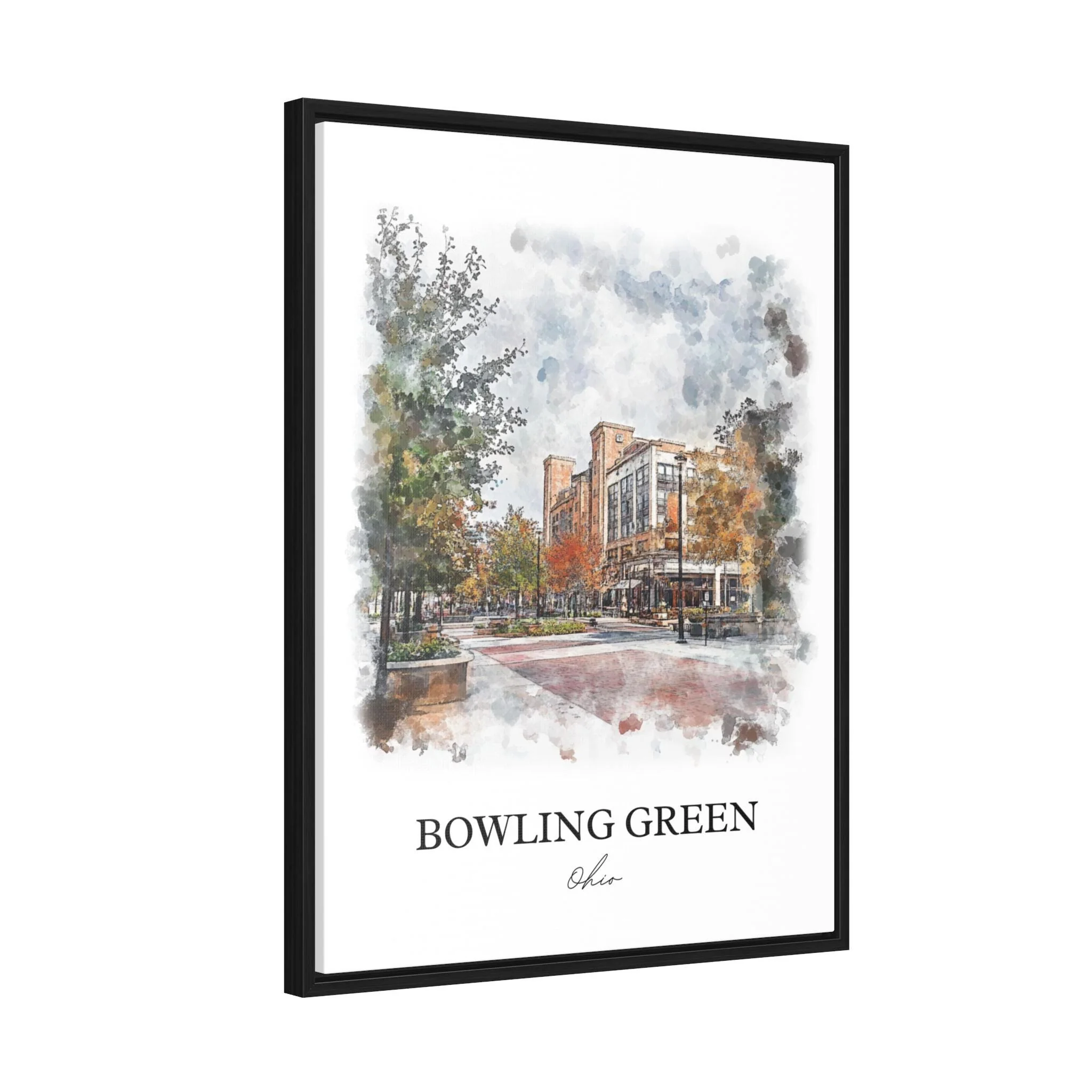 Bowling Green, Ohio, USA – Watercolor Art Print - Image 8
