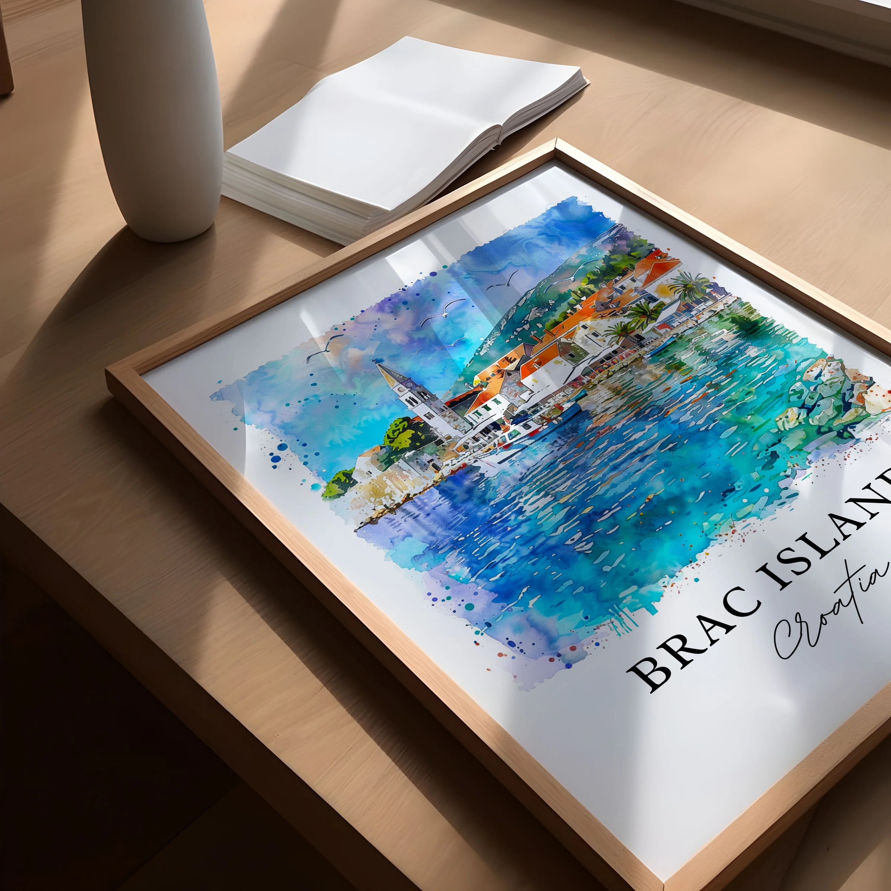 Brac, Croatia – Watercolor Art Print - Image 3