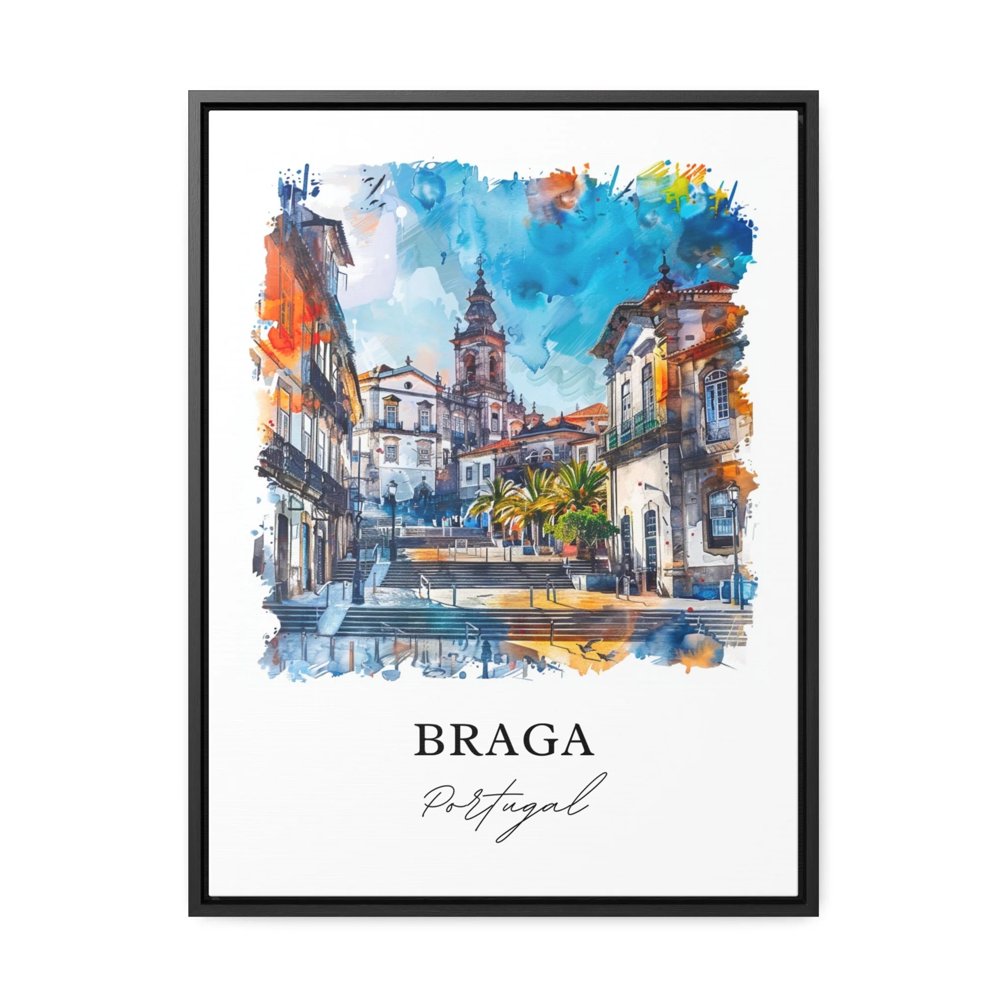 Braga, Portugal – Watercolor Art Print - Image 5