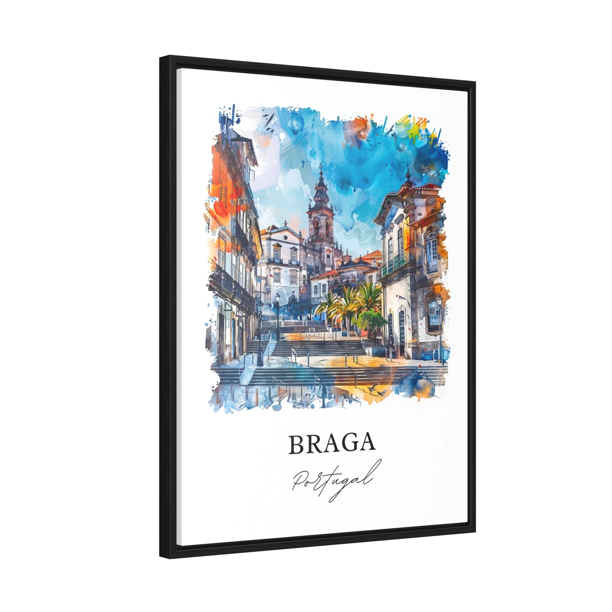 Braga, Portugal – Watercolor Art Print - Image 6