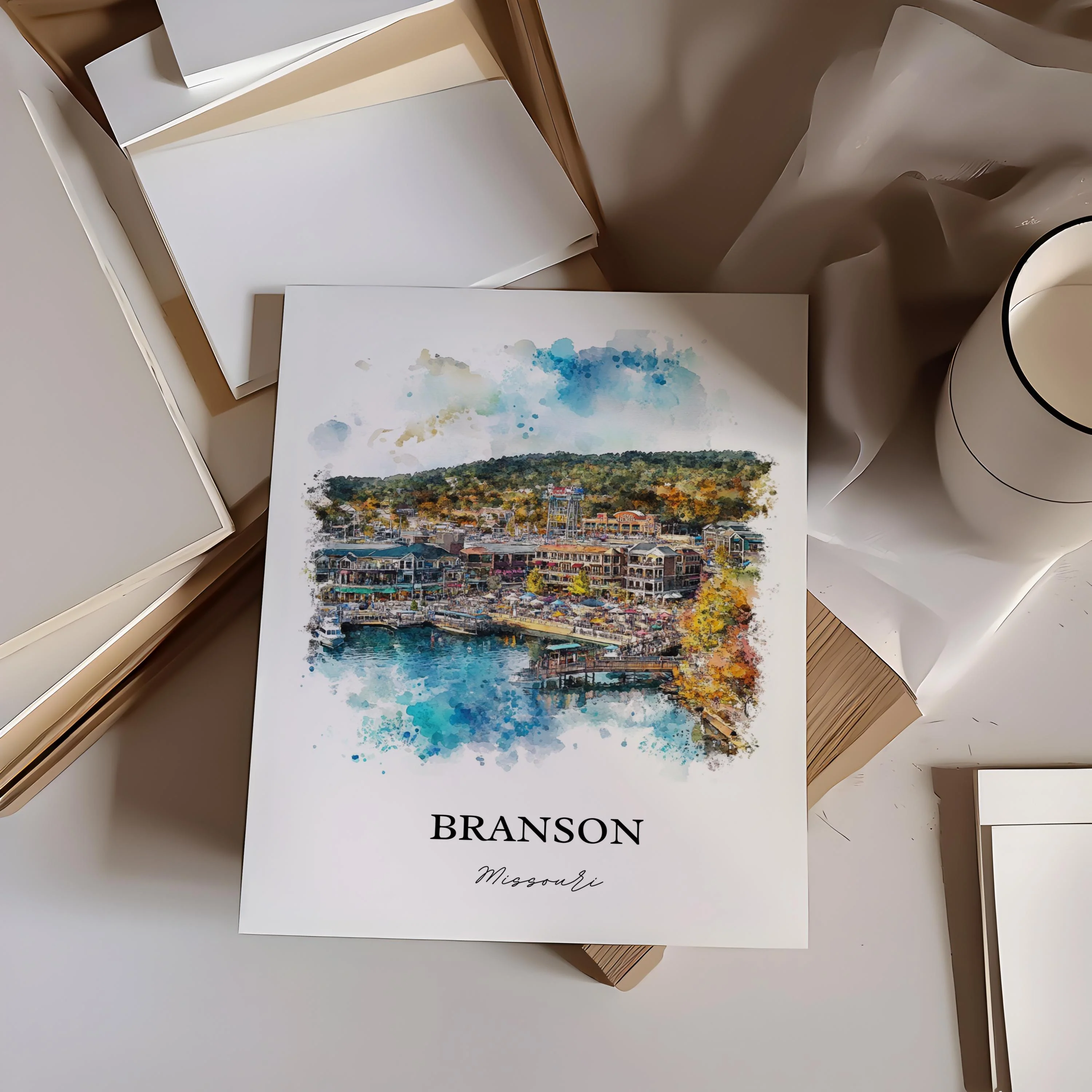 Branson, Missouri, USA – Watercolor Art Print - Image 5