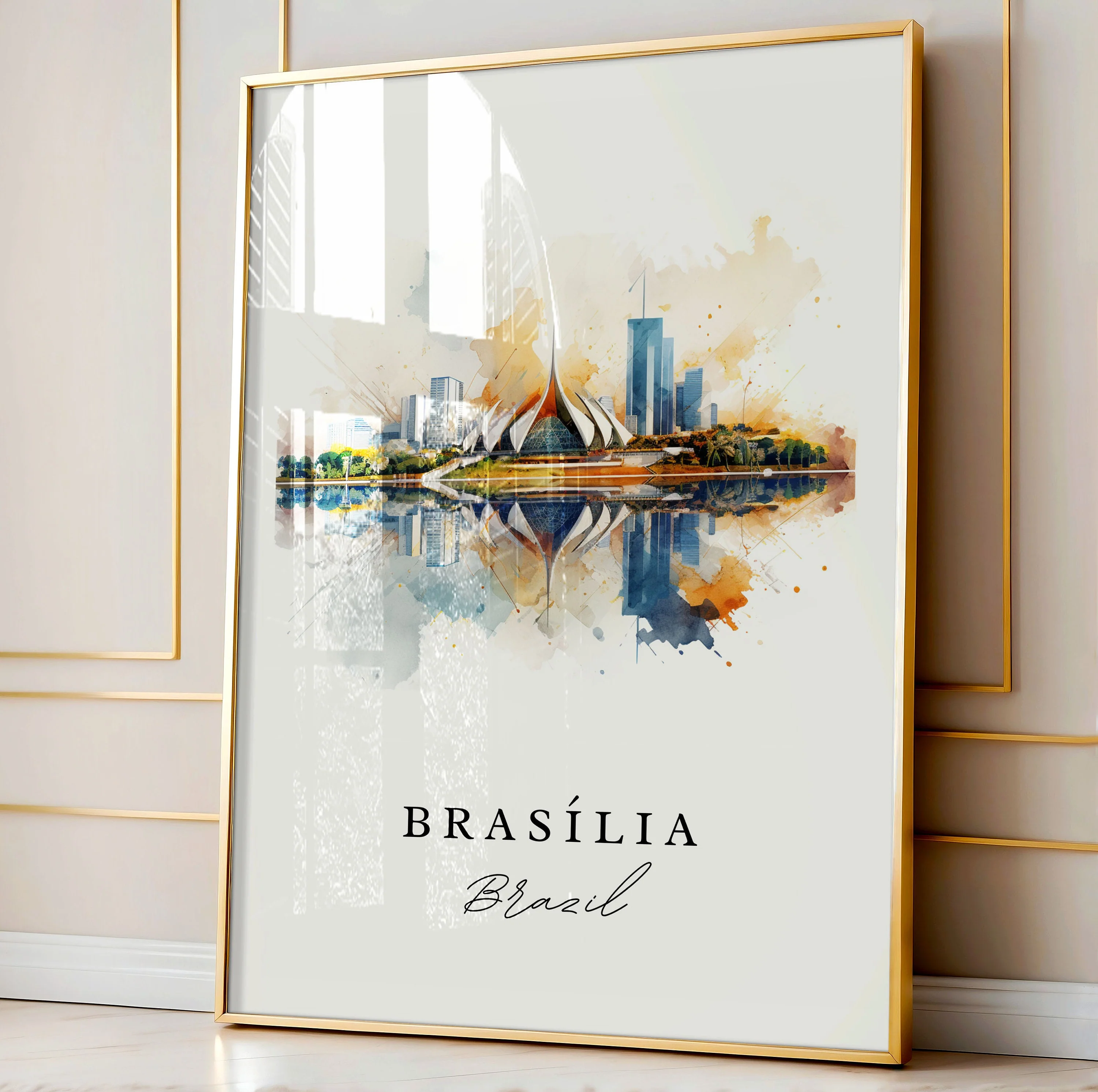 Brasilia, Brazil – Watercolor Art Print - Image 5