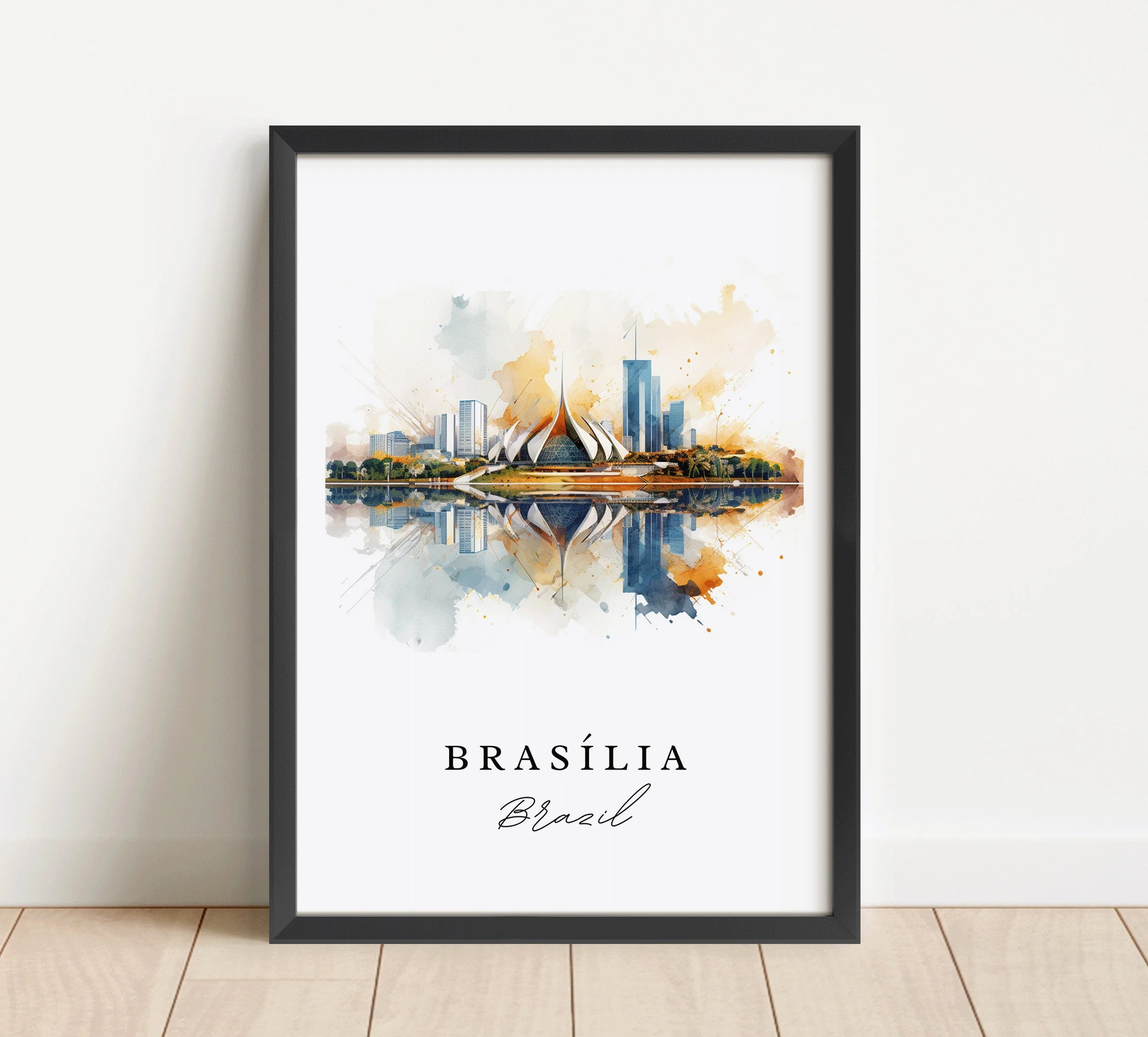Brasilia, Brazil – Watercolor Art Print - Image 6