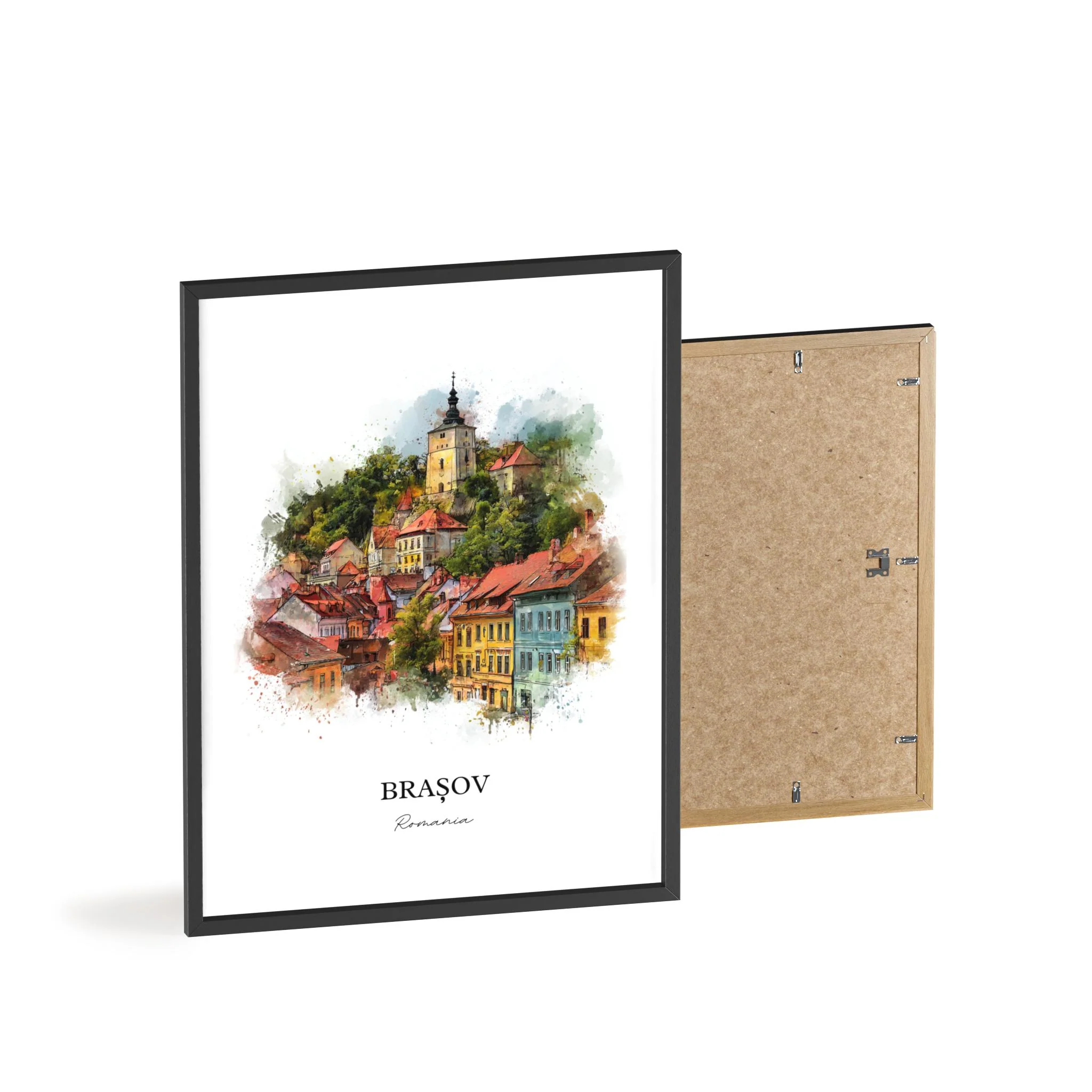 Brasov, Romania – Watercolor Art Print - Image 11