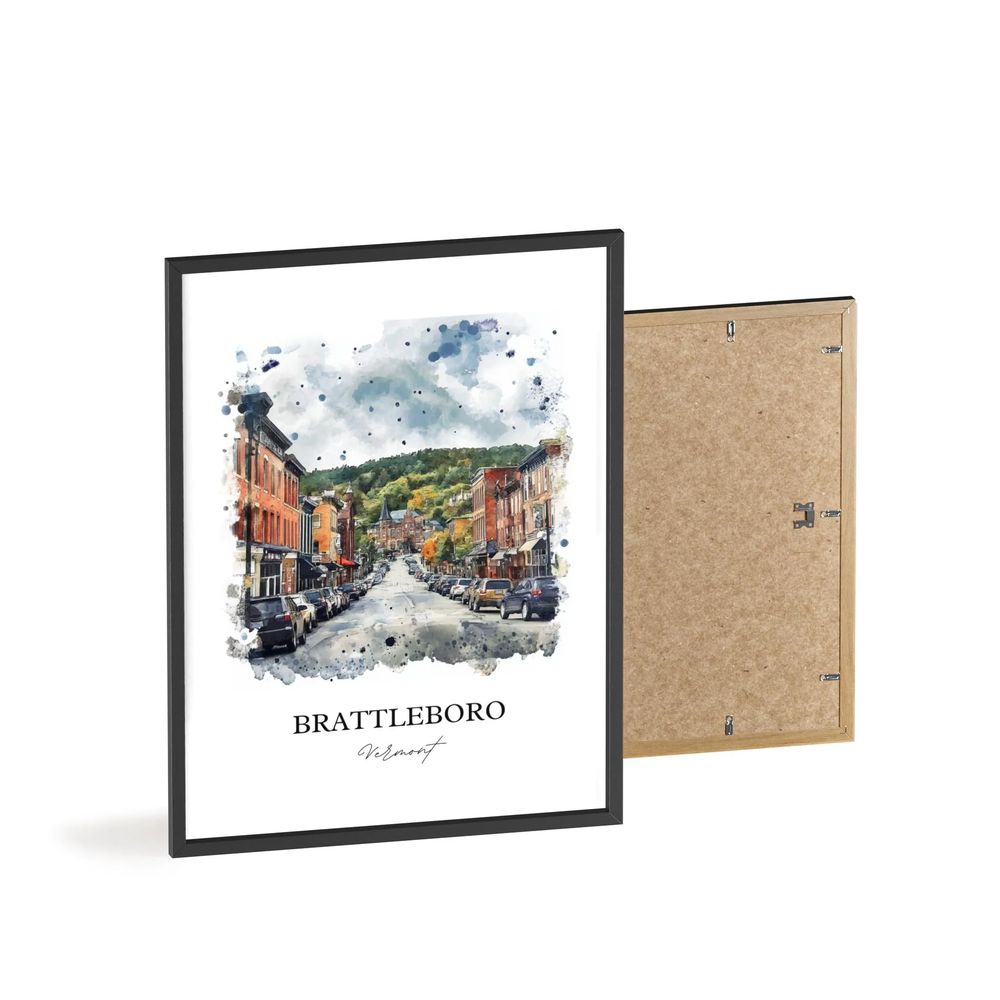 Brattleboro, VT – Watercolor Art Print - Image 8