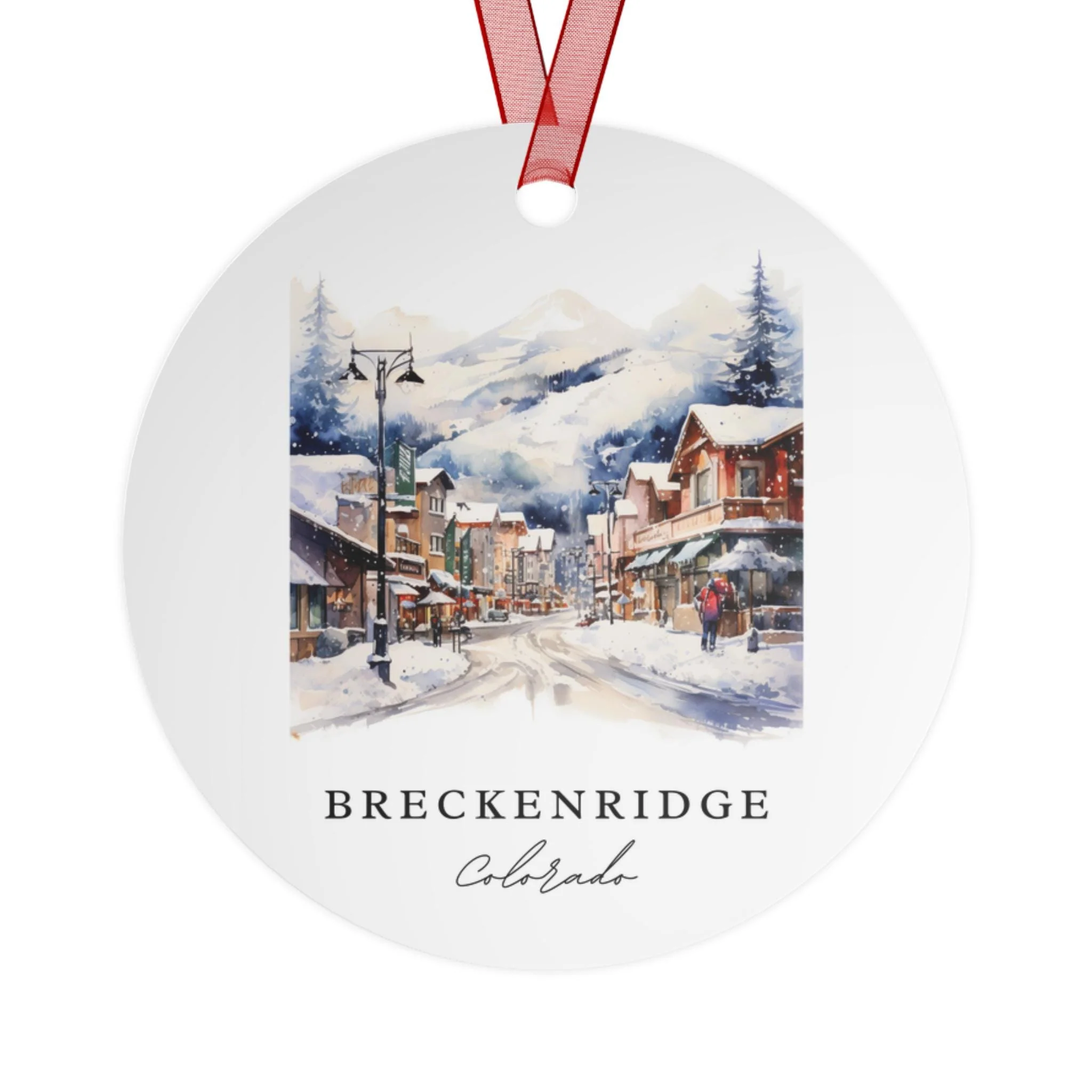Breckenridge, Colorado, USA – Watercolor Art Print - Image 2