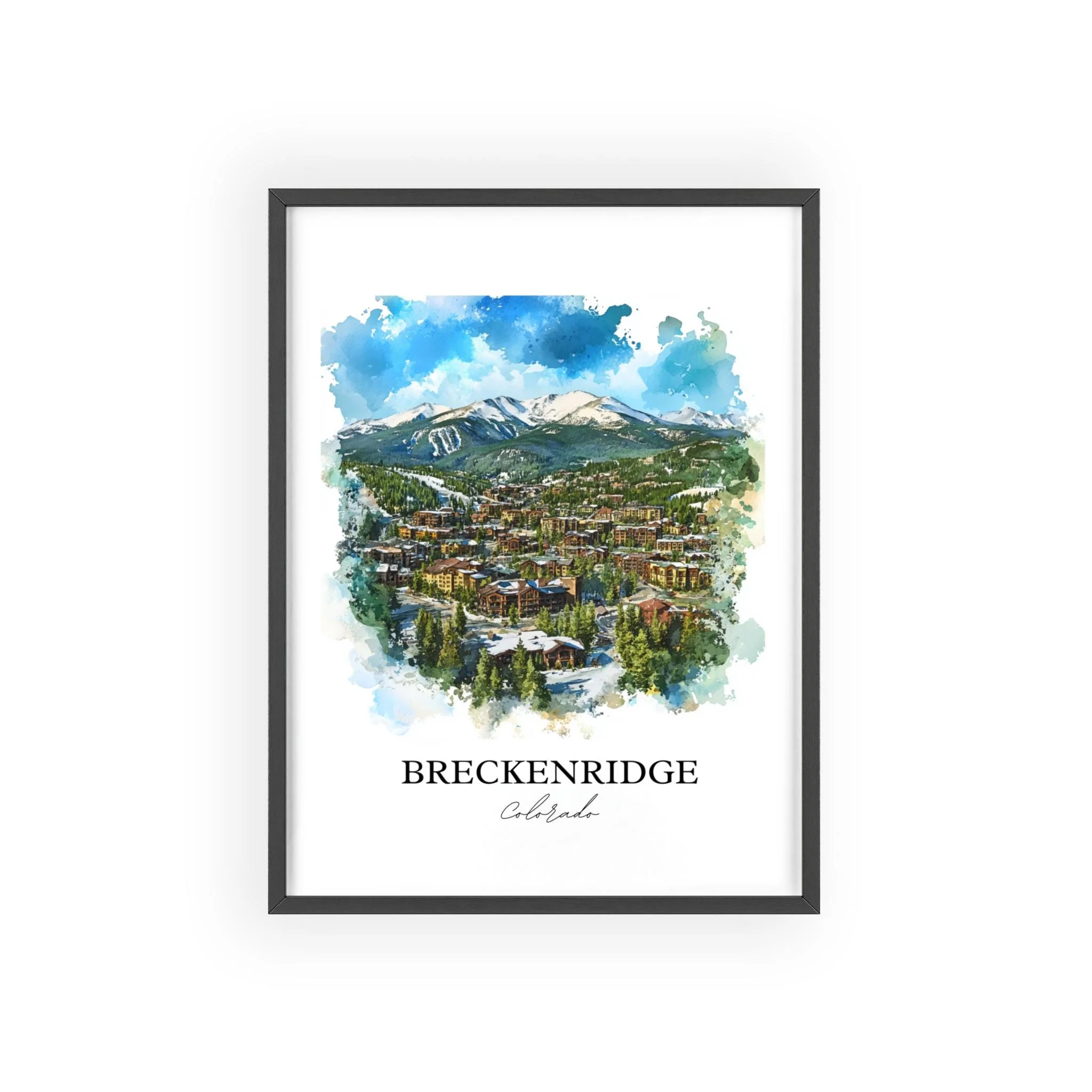 Breckenridge, Colorado, USA – Watercolor Art Print - Image 7