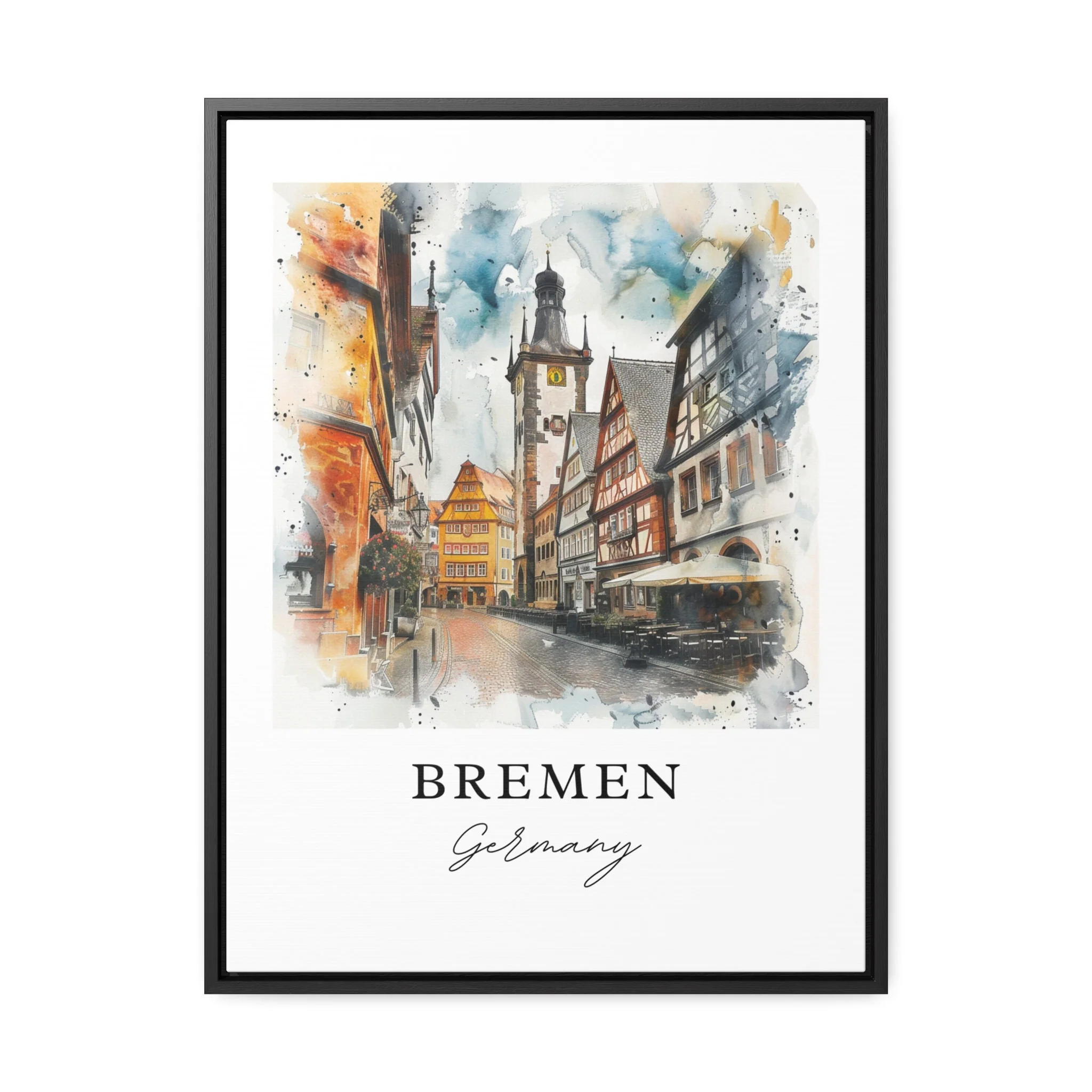 Bremen, Germany – Watercolor Art Print - Image 5