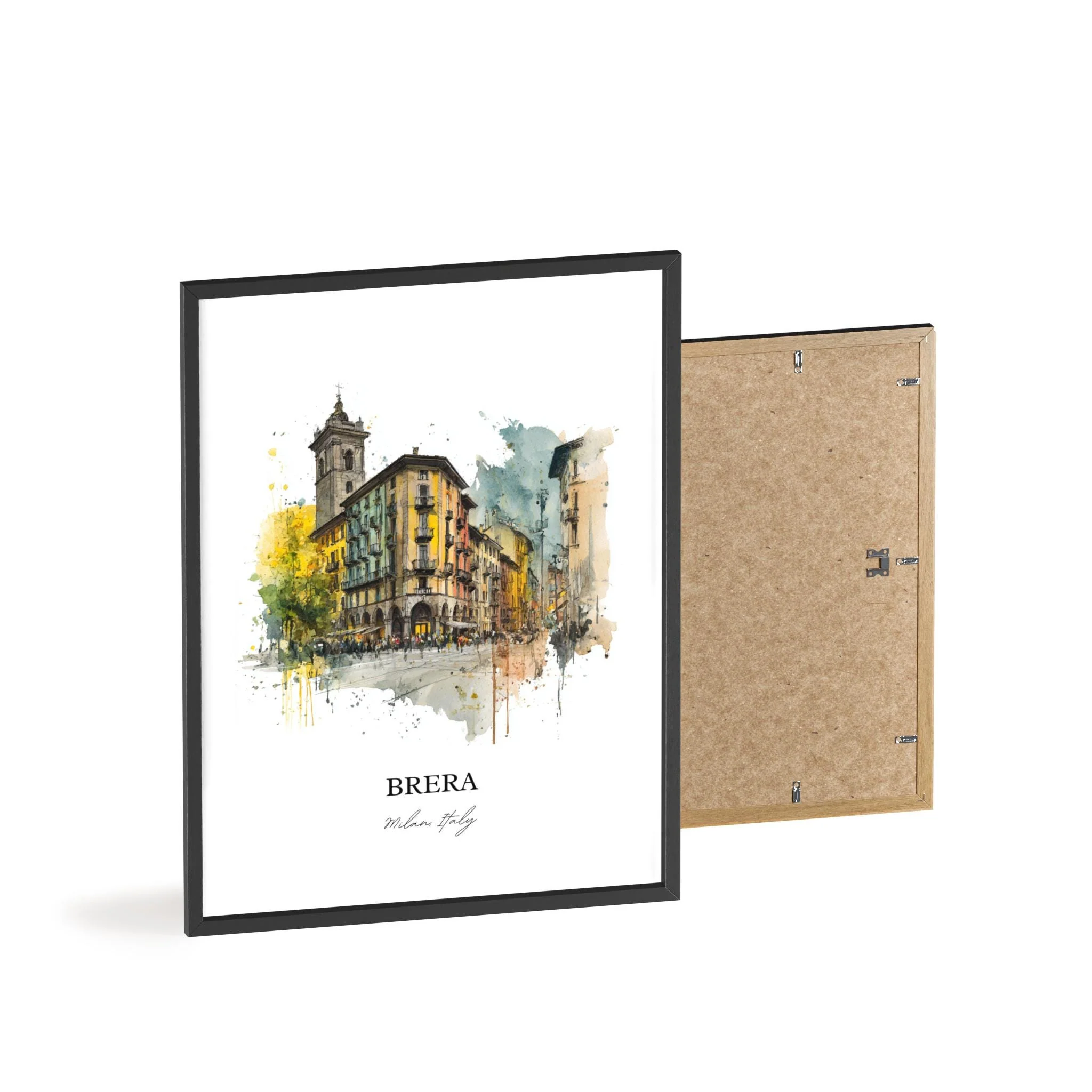 Brera, Milan Italy – Watercolor Art Print - Image 2